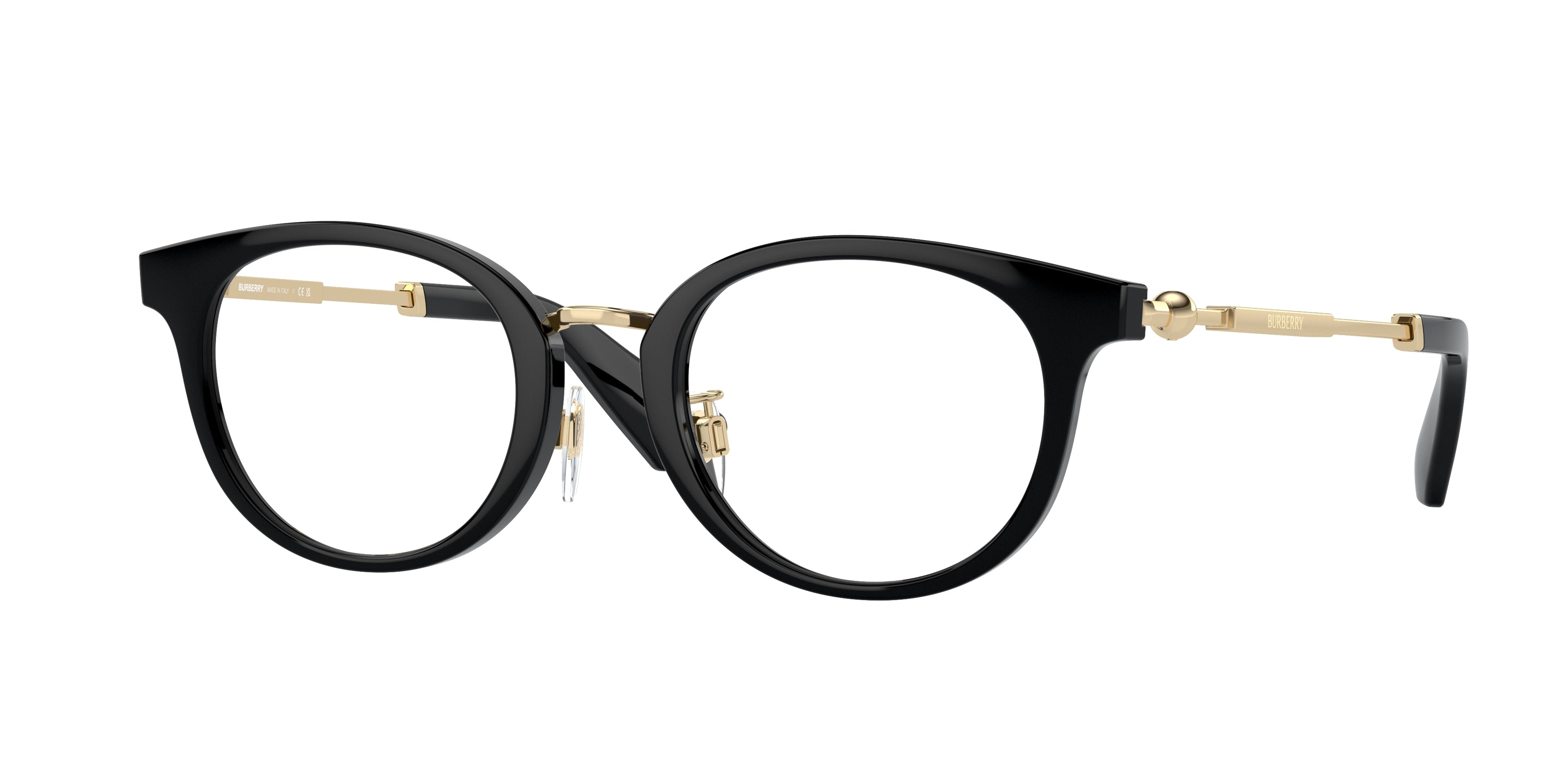 Burberry BE2413D Phantos Eyeglasses  3001-Black 48-140-21 - Color Map Black