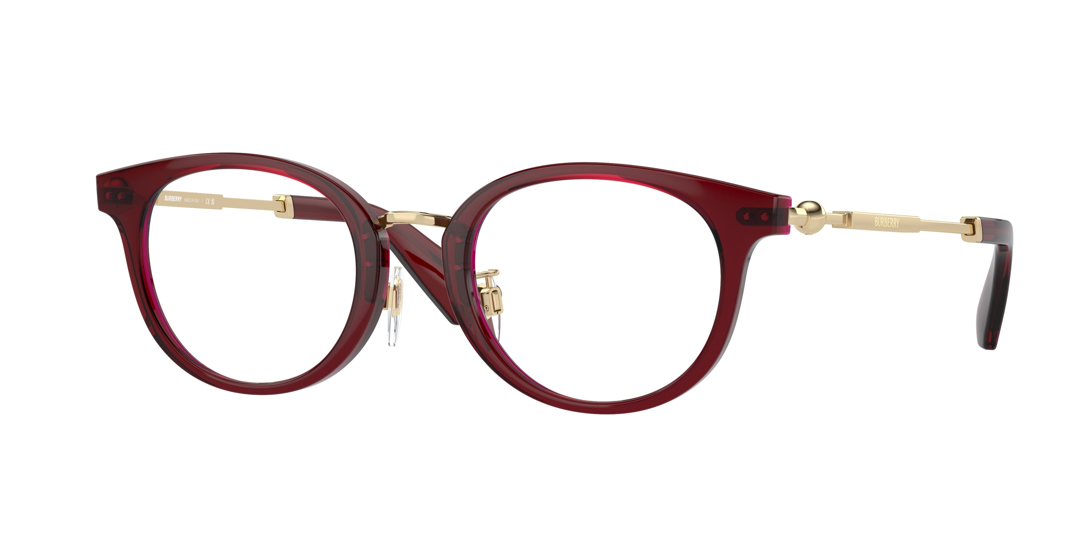 Burberry BE2413D Phantos Eyeglasses  4128-Bordeaux 48-140-21 - Color Map Red