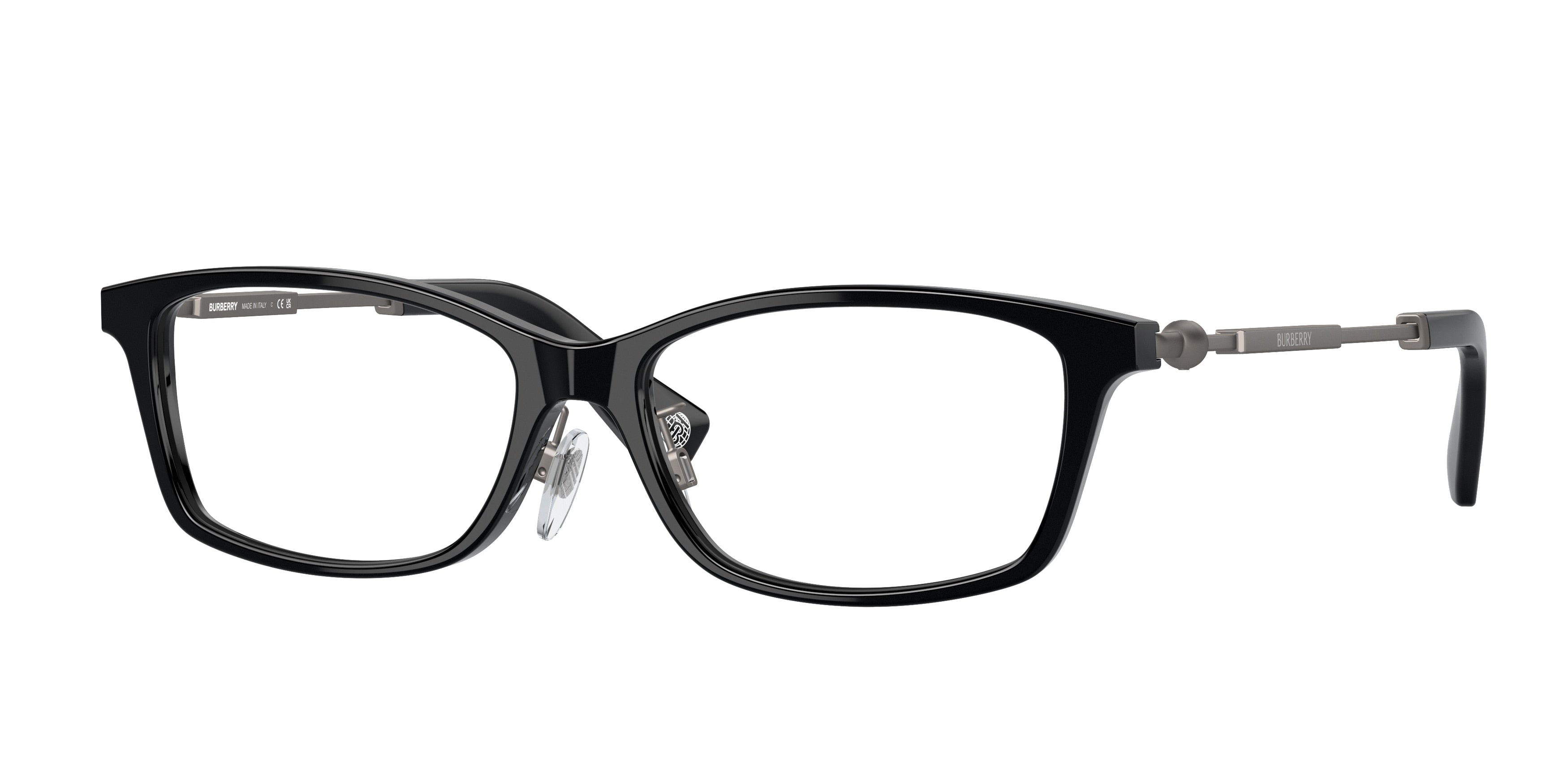 Burberry BE2414D Rectangle Eyeglasses  3001-Black 55-145-16 - Color Map Black