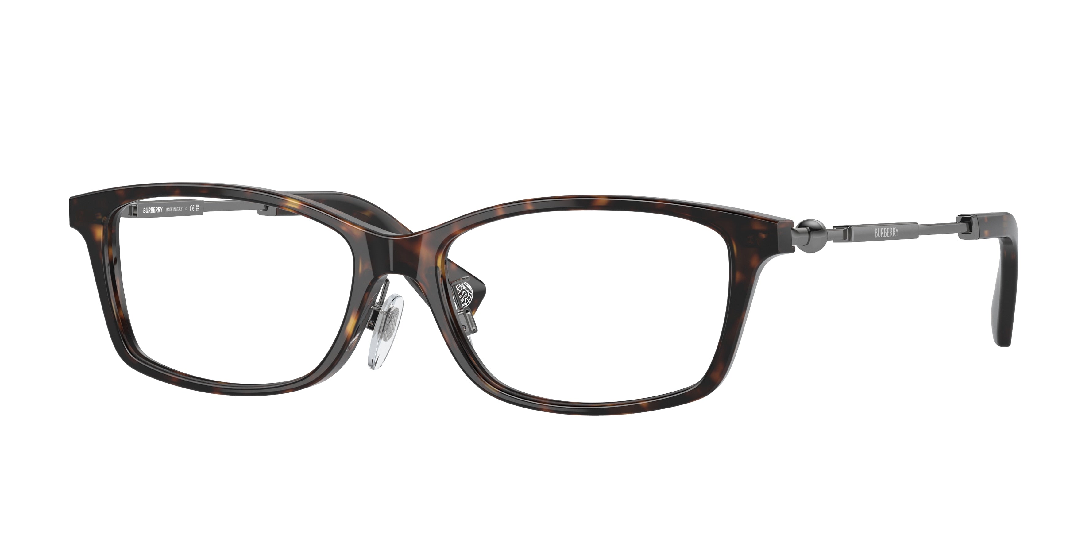 Burberry BE2414D Rectangle Eyeglasses  3002-Dark Havana 55-145-16 - Color Map Brown