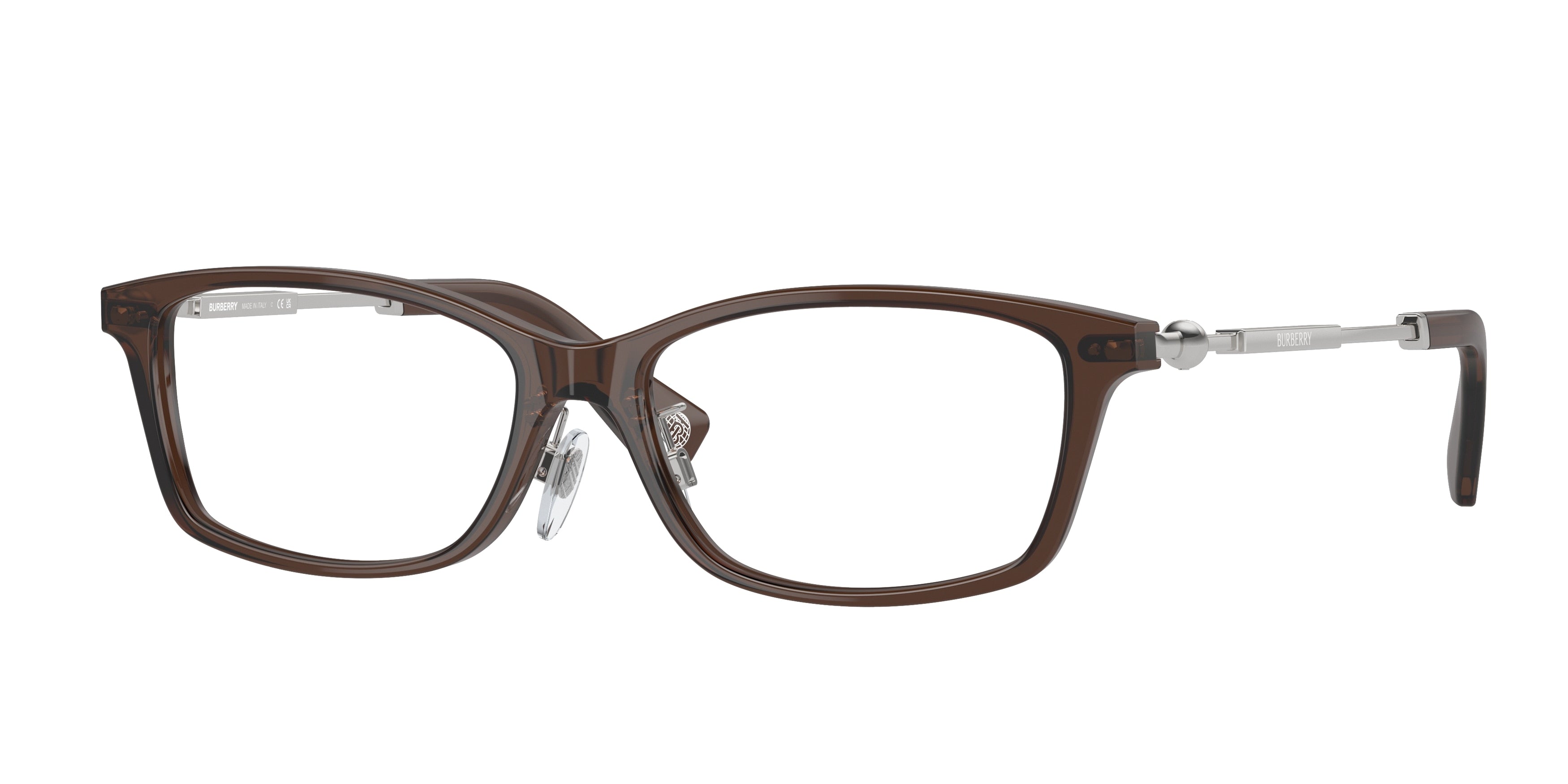 Burberry BE2414D Rectangle Eyeglasses  4116-Brown 55-145-16 - Color Map Brown