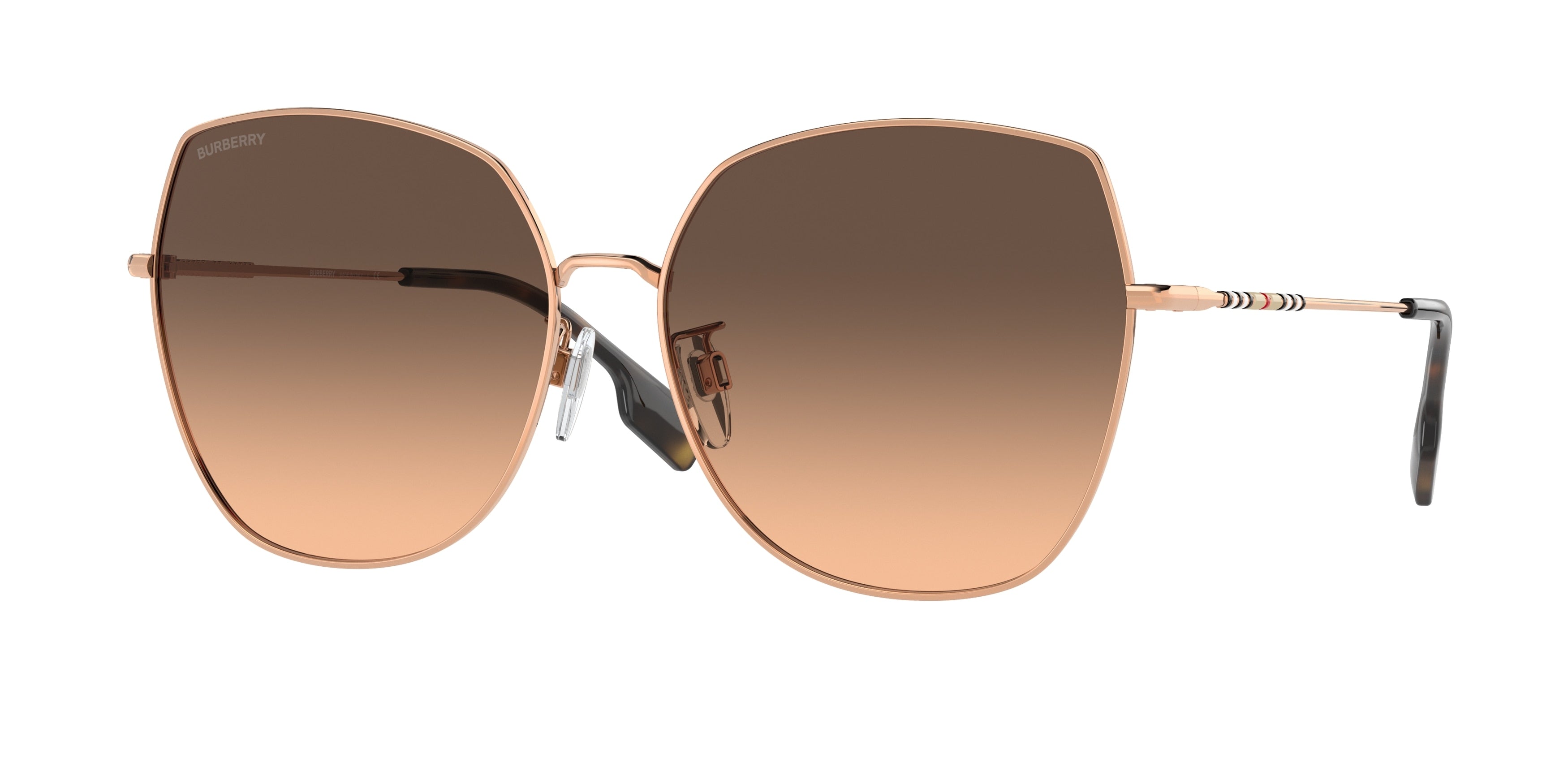 Burberry BE3136D Square Sunglasses  1337G9-Rose Gold 60-140-15 - Color Map Gold