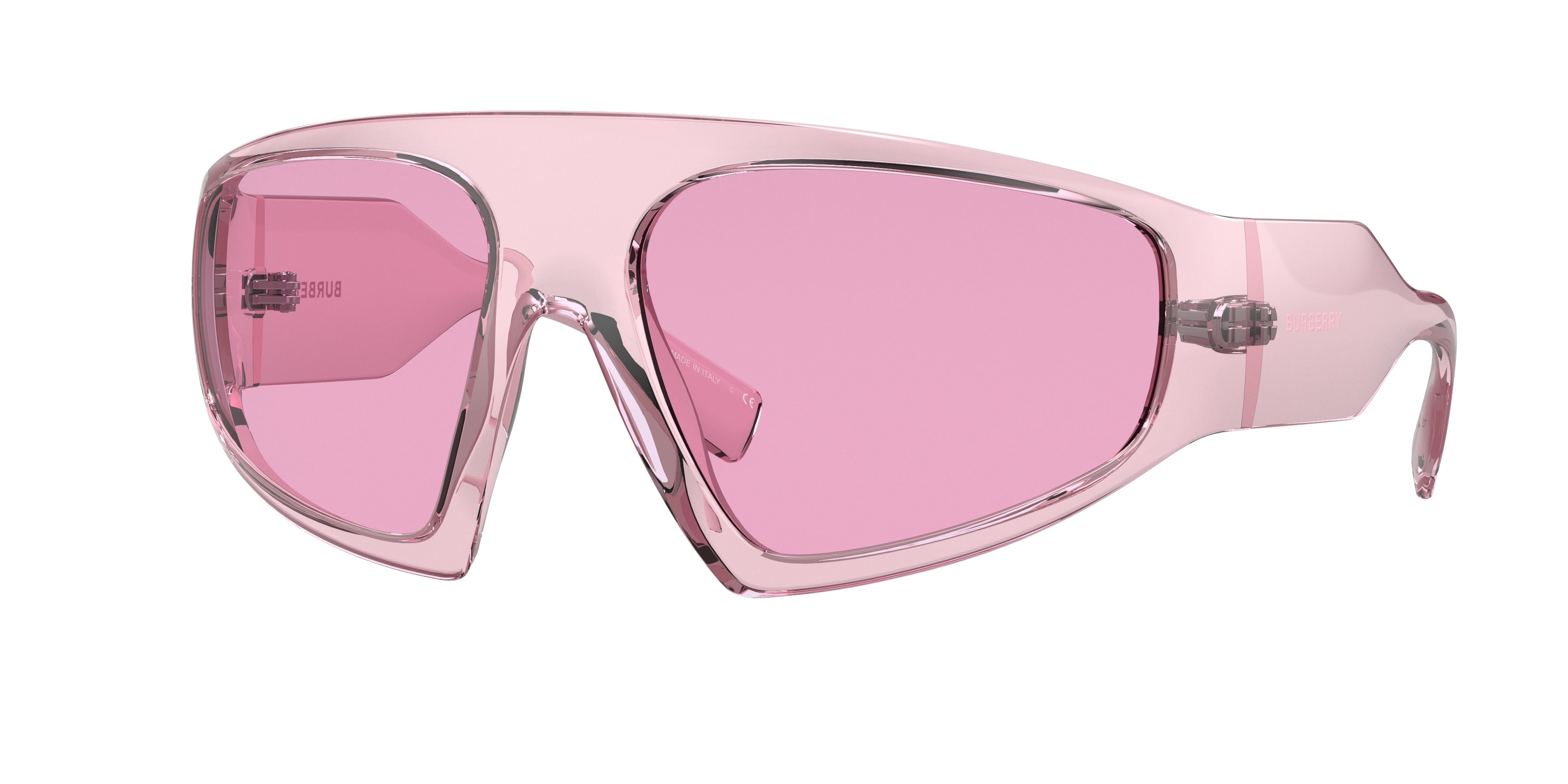 Burberry AUDEN BE4369 Irregular Sunglasses  4015/5-Pink 64-125-18 - Color Map Pink