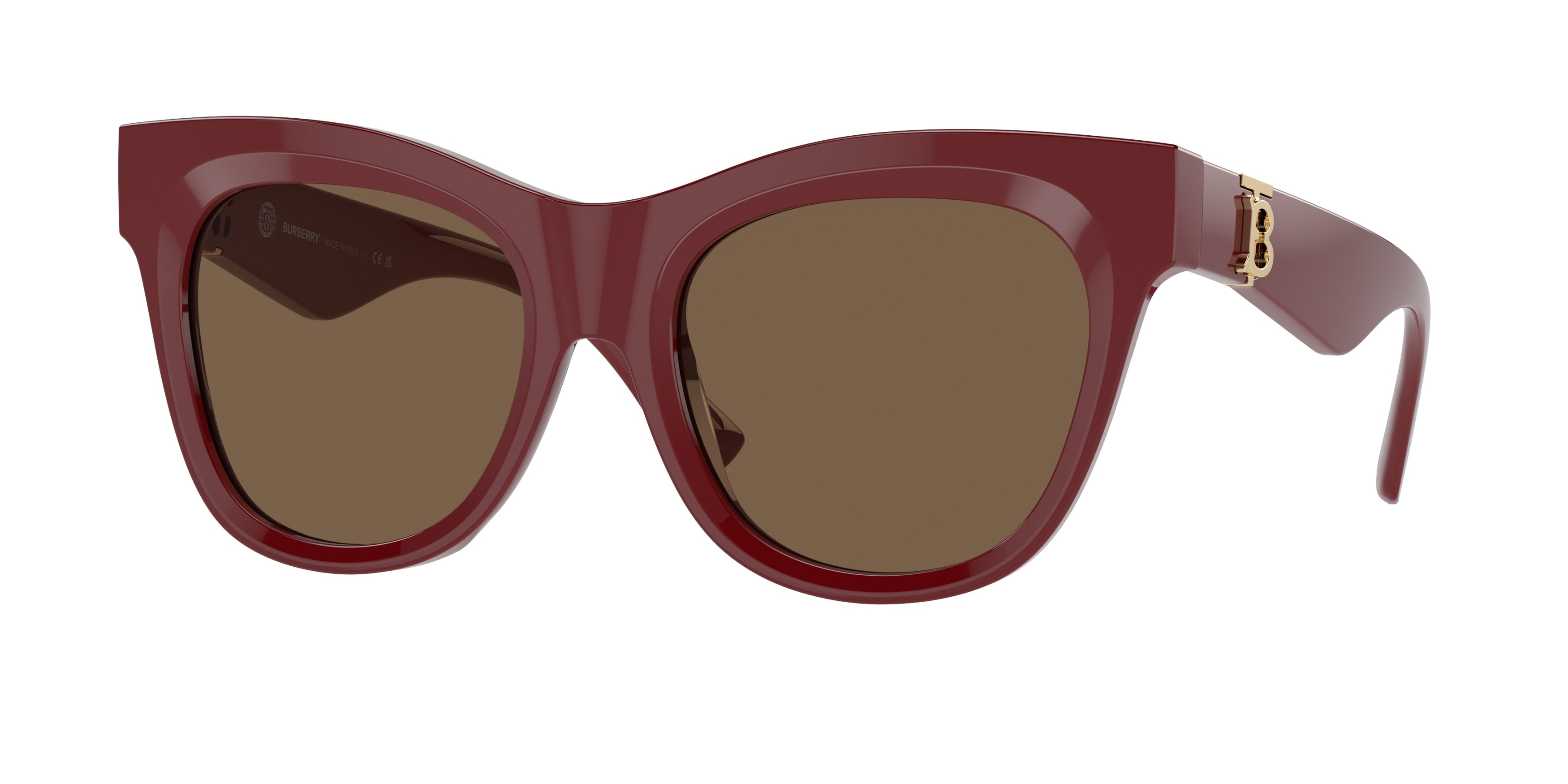 Burberry BE4418F Square Sunglasses  411973-Bordeaux 54-140-19 - Color Map Red