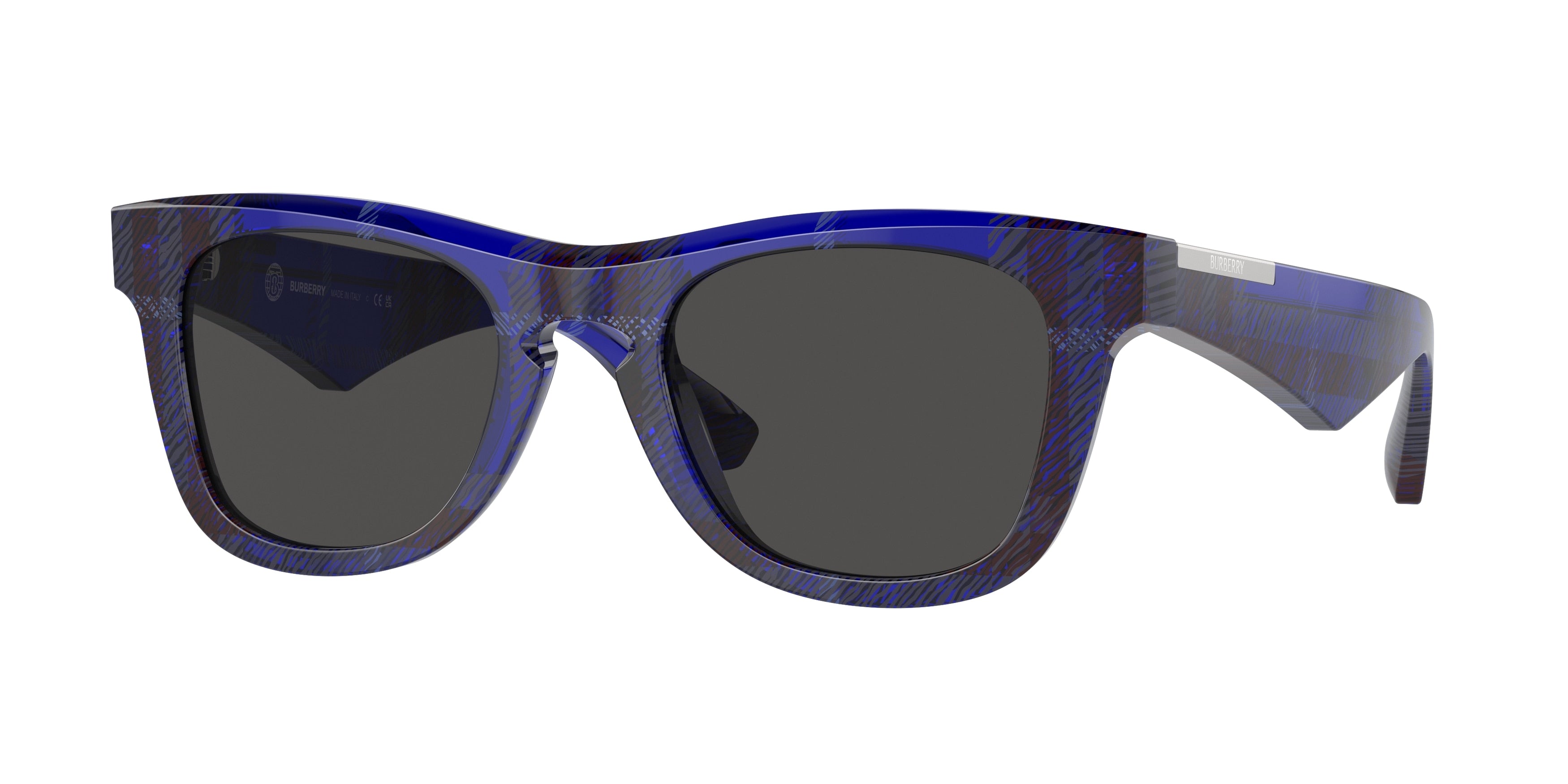 Burberry BE4426F Square Sunglasses  411487-Check Blue 50-145-21 - Color Map Blue