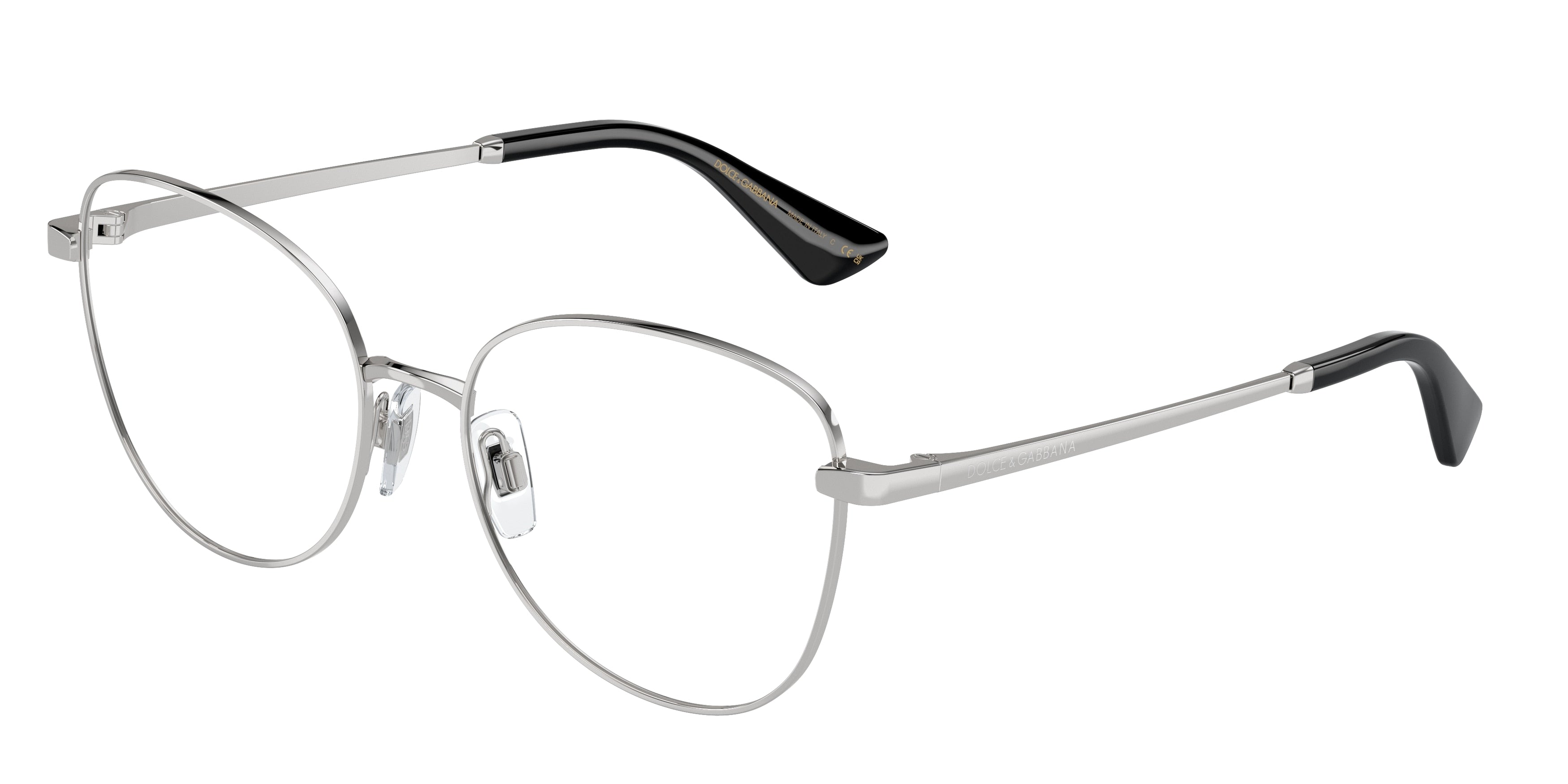 DOLCE & GABBANA DG1355 Butterfly Eyeglasses  05-Silver 55-145-17 - Color Map Silver