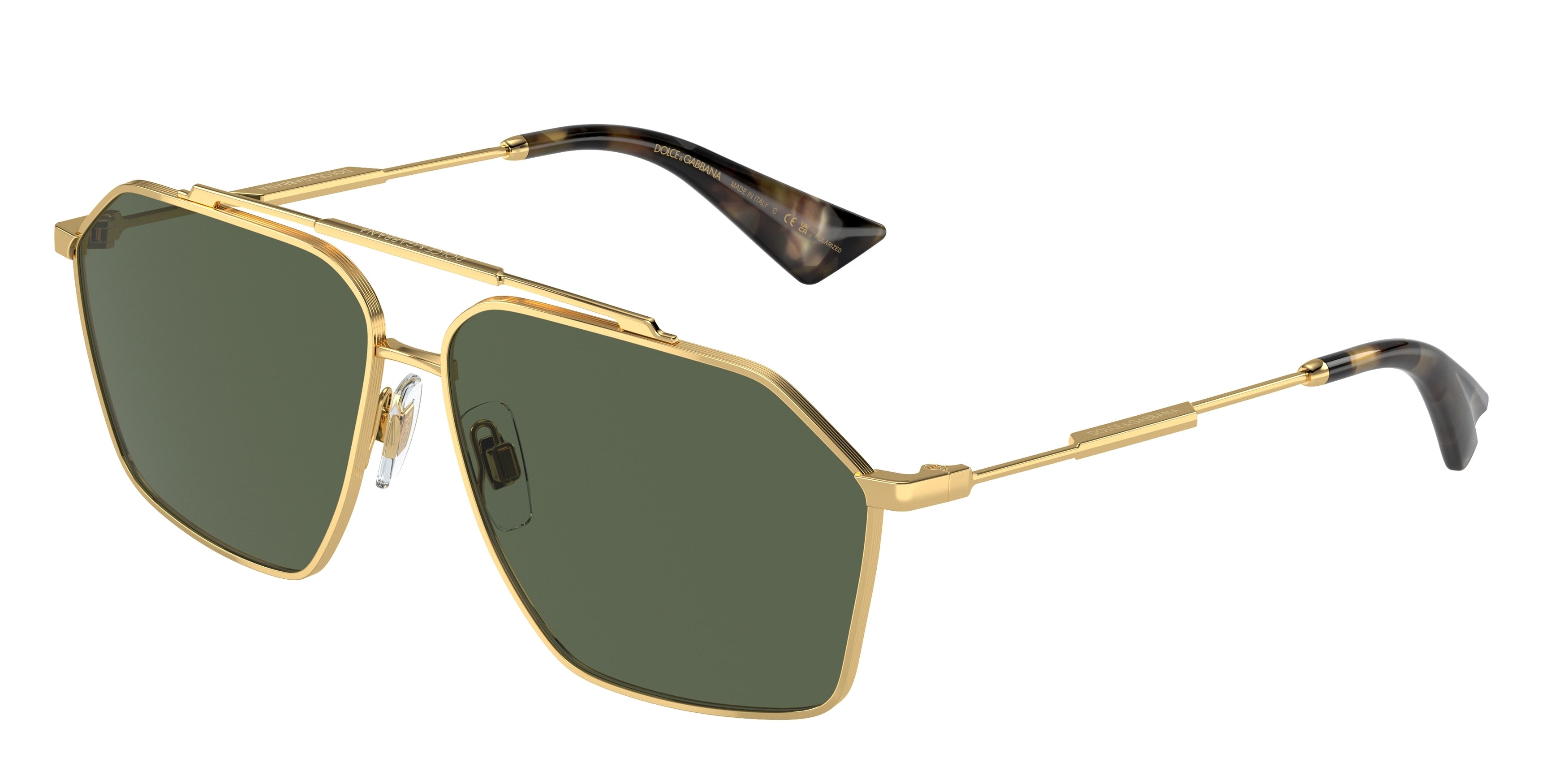 DOLCE & GABBANA DG2303 Pilot Sunglasses  02/9A-Gold 61-145-12 - Color Map Gold