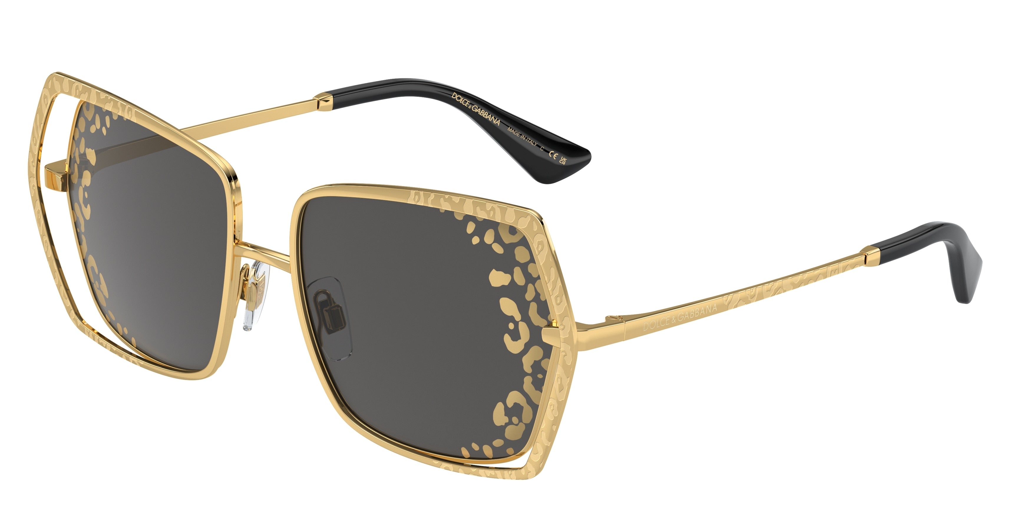 DOLCE & GABBANA DG2306 Butterfly Sunglasses  02/GT-Gold 55-145-16 - Color Map Gold