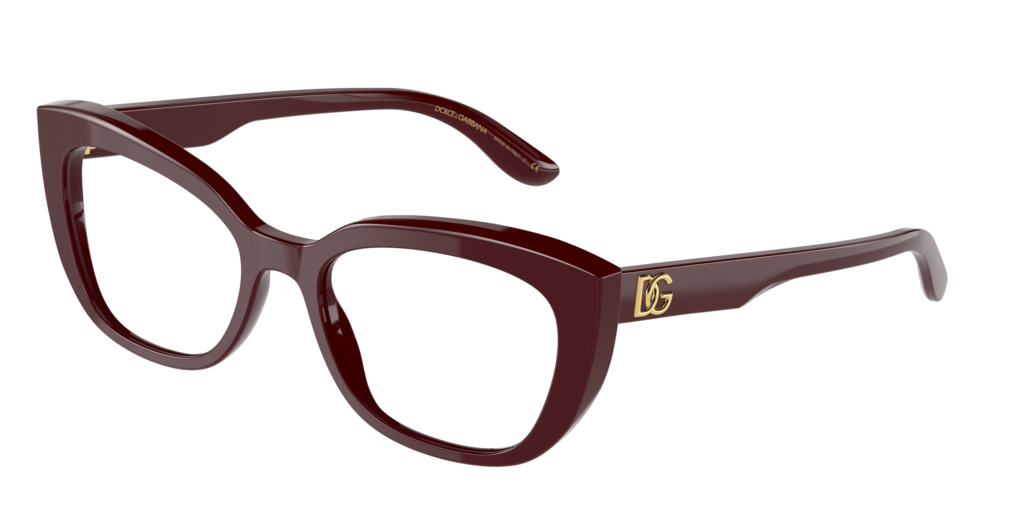 DOLCE & GABBANA DG3355 Butterfly Eyeglasses  3091-Bordeaux 53-140-19 - Color Map Red