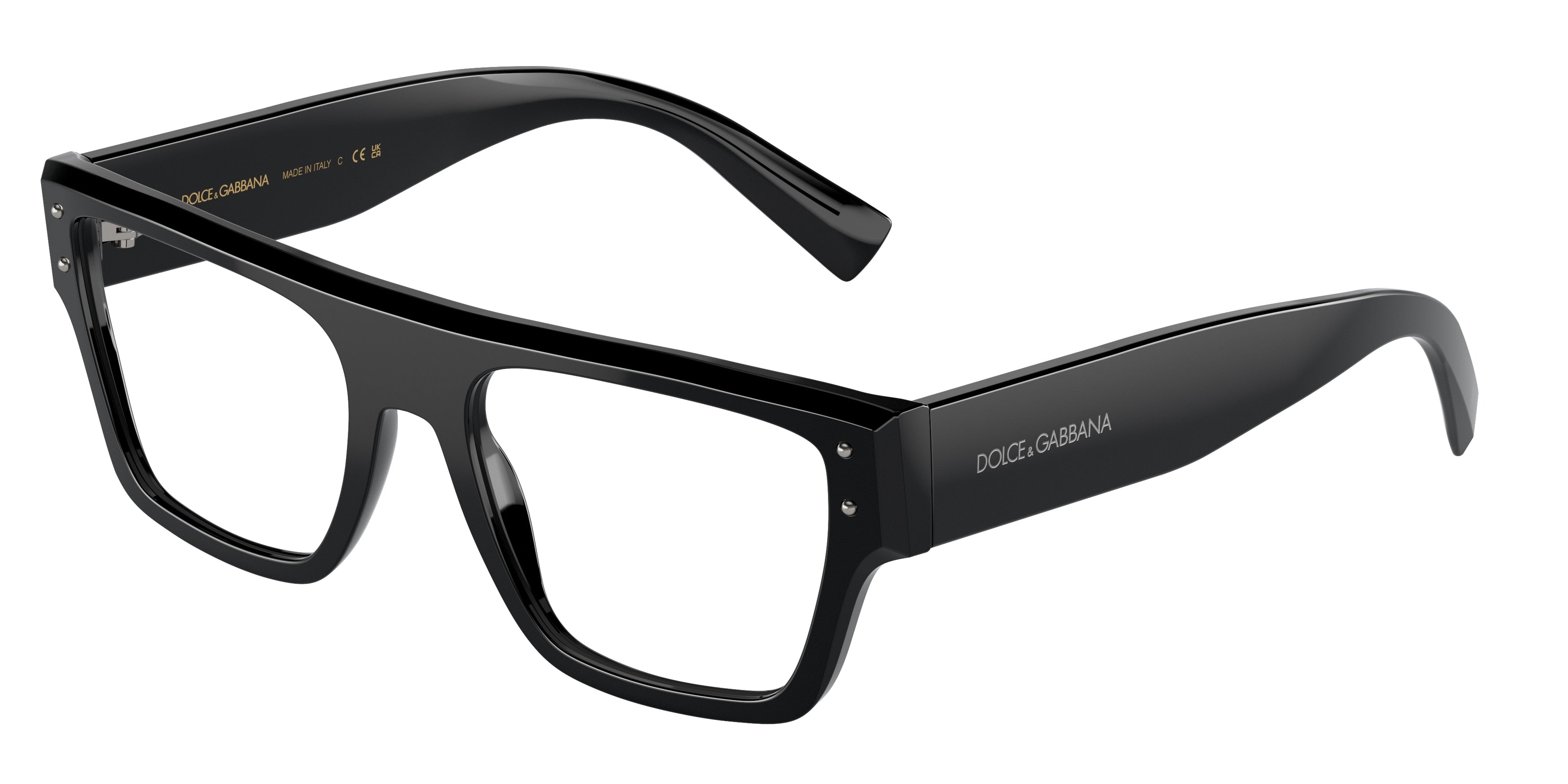 DOLCE & GABBANA DG3384 Square Eyeglasses  501-Black 54-145-19 - Color Map Black