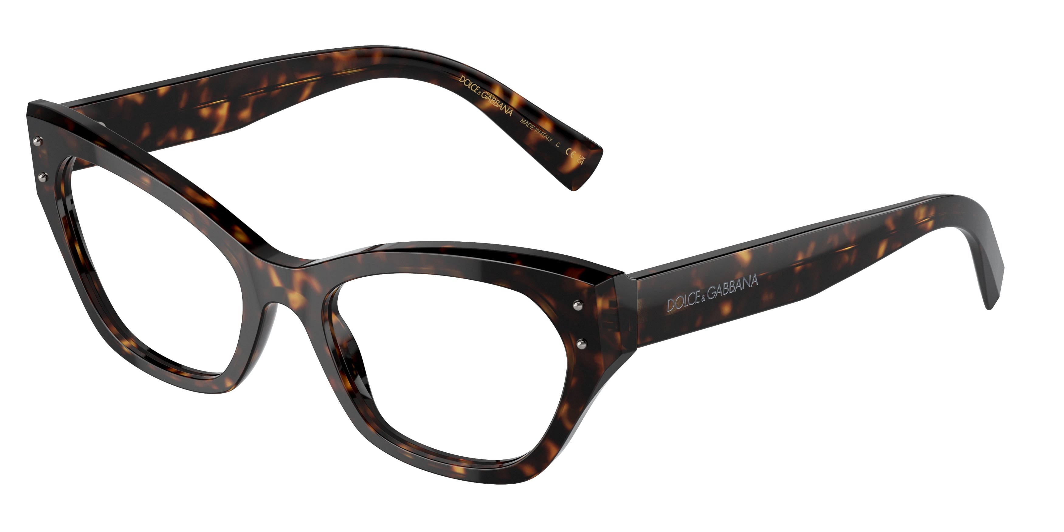 DOLCE & GABBANA DG3385 Cat Eye Eyeglasses  502-Havana 54-145-19 - Color Map Tortoise