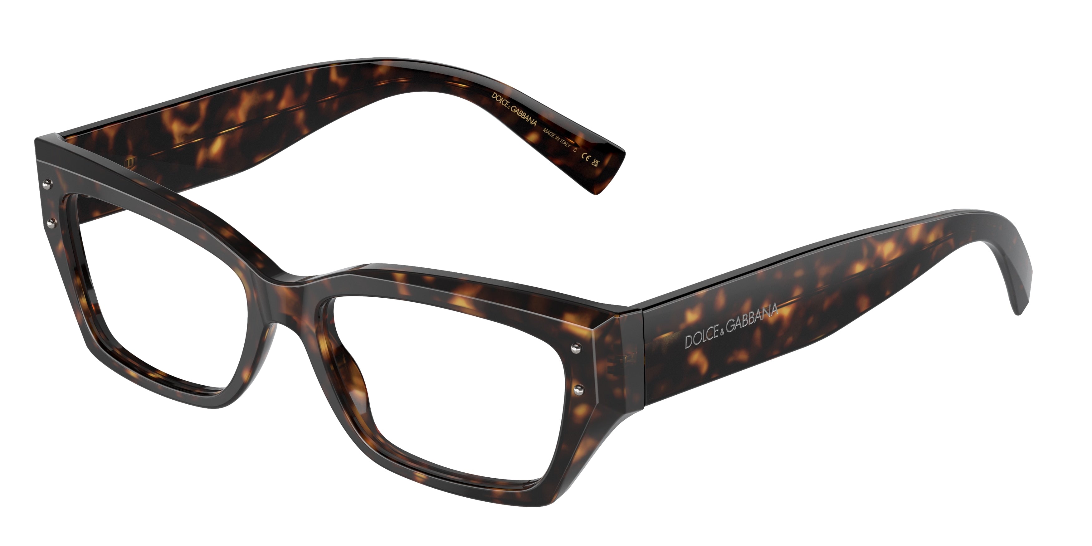 DOLCE & GABBANA DG3387 Rectangle Eyeglasses  502-Havana 53-145-16 - Color Map Tortoise