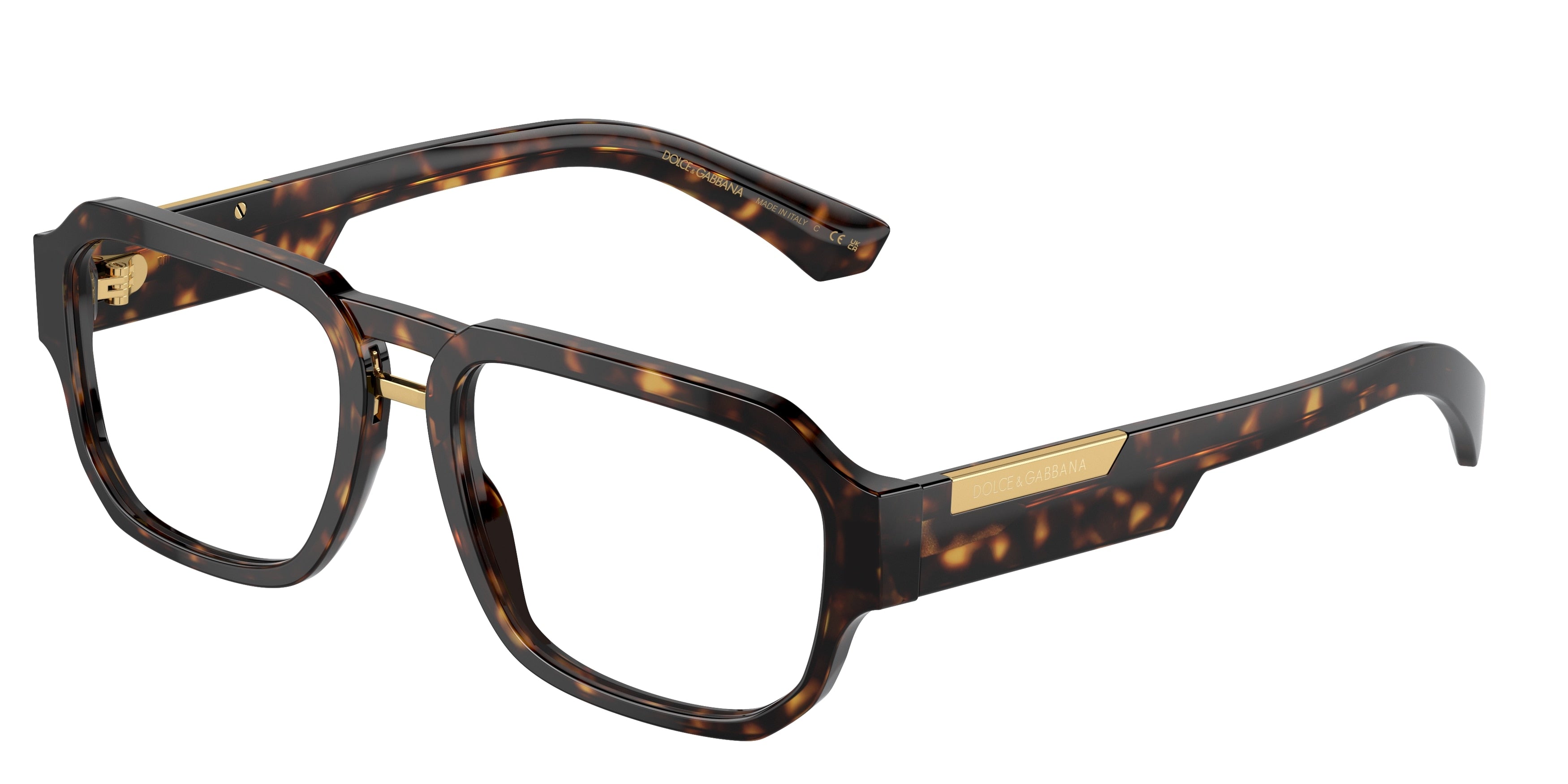 DOLCE & GABBANA DG3389 Pilot Eyeglasses  502-Havana 55-145-18 - Color Map Tortoise