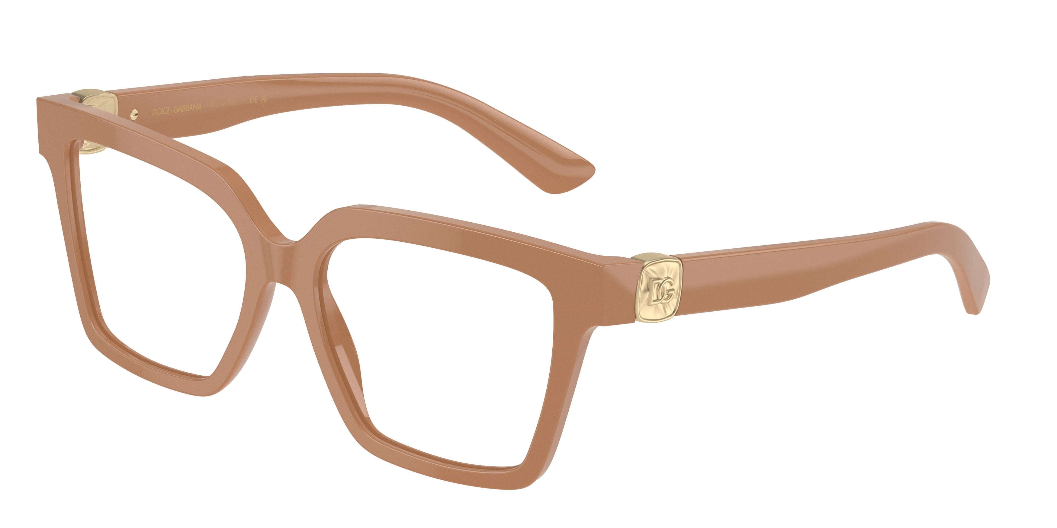 DOLCE & GABBANA DG3395 Square Eyeglasses  3292-Full Camel 53-145-16 - Color Map Beige