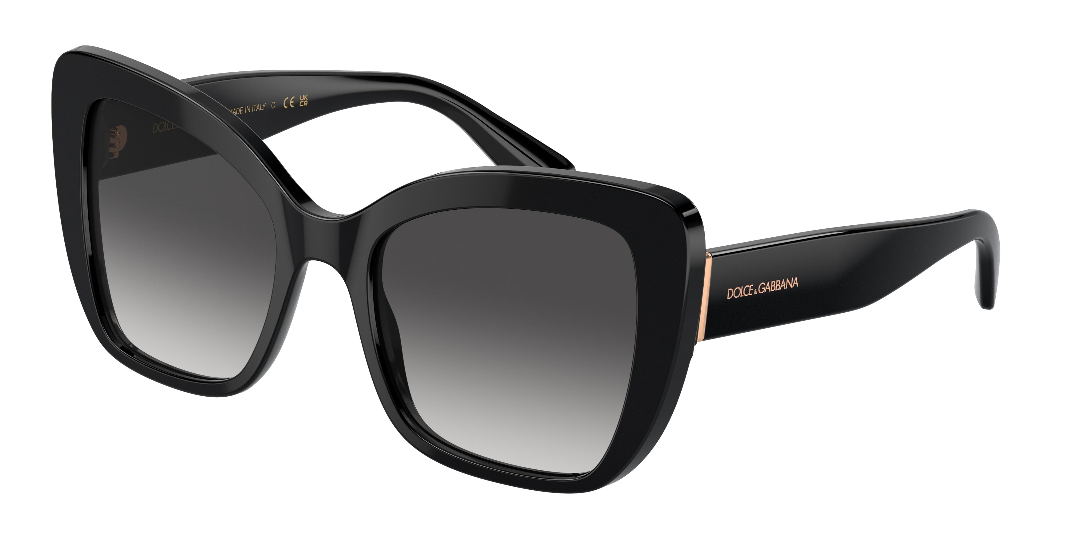 DOLCE & GABBANA DG4348 Butterfly Sunglasses  501/8G-Black 54-140-20 - Color Map Black