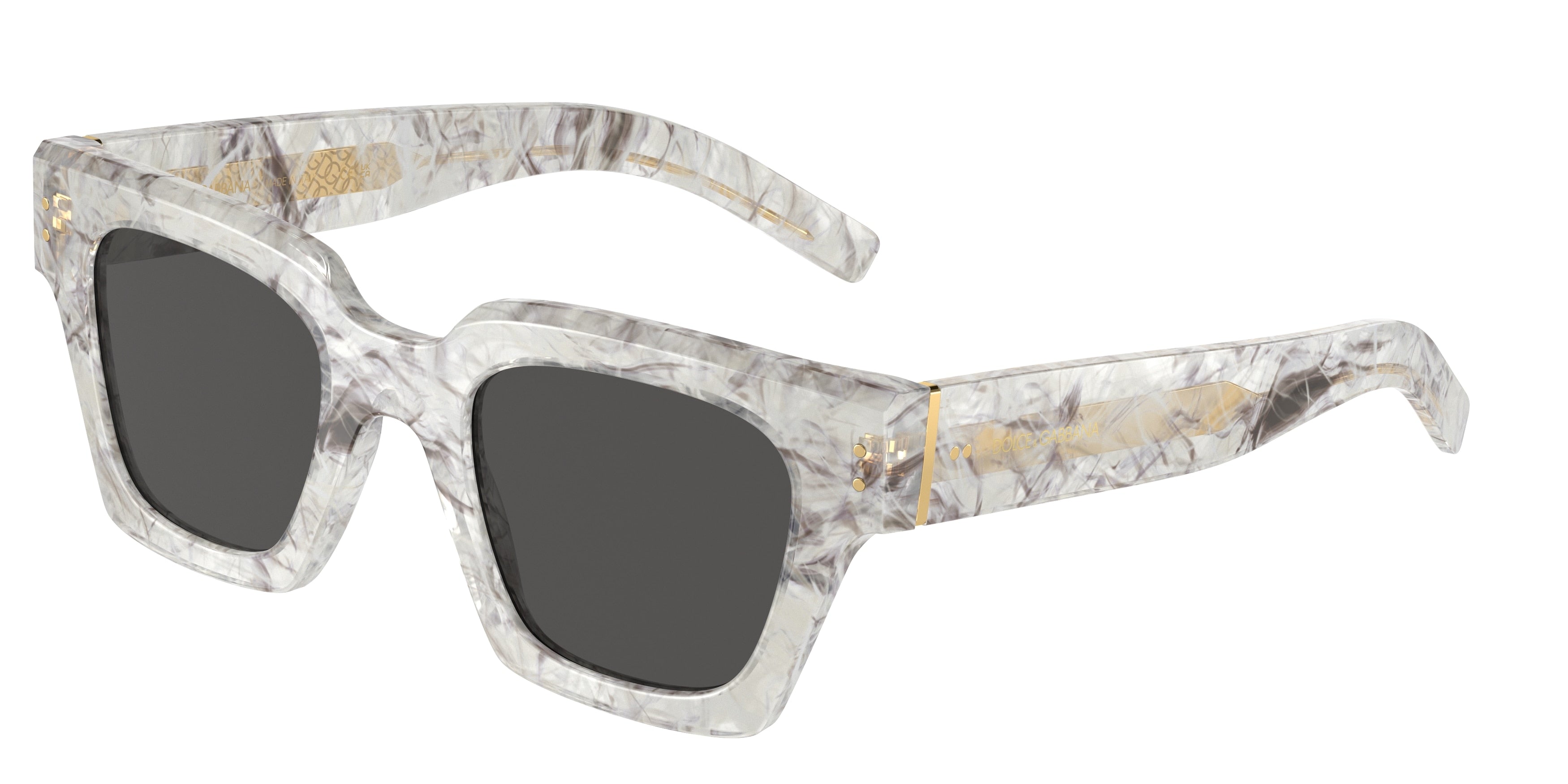 DOLCE & GABBANA DG4413 Square Sunglasses  342887-Grey Marble 48-145-23 - Color Map Grey