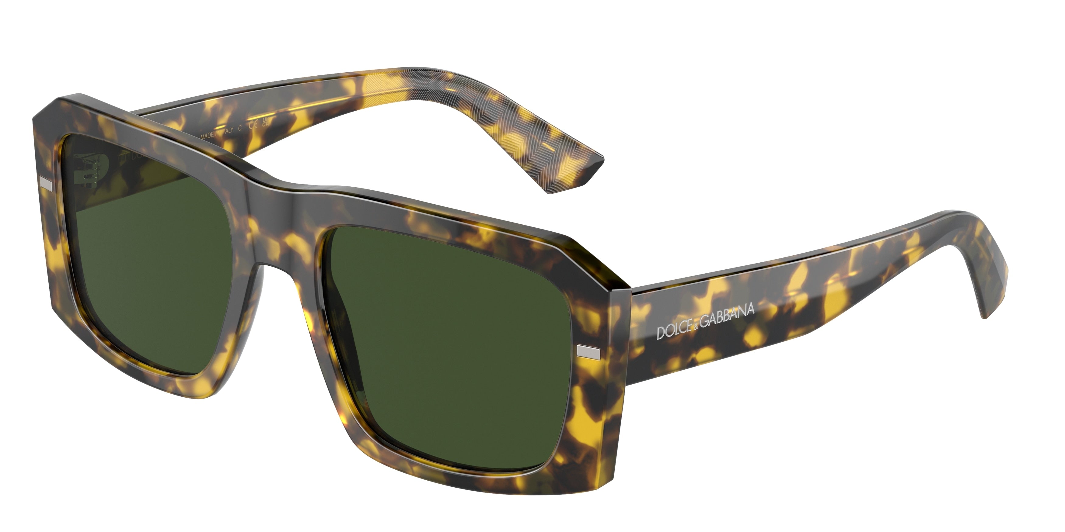 DOLCE & GABBANA DG4430F Square Sunglasses  343371-Havana Yellow 54-145-20 - Color Map Tortoise