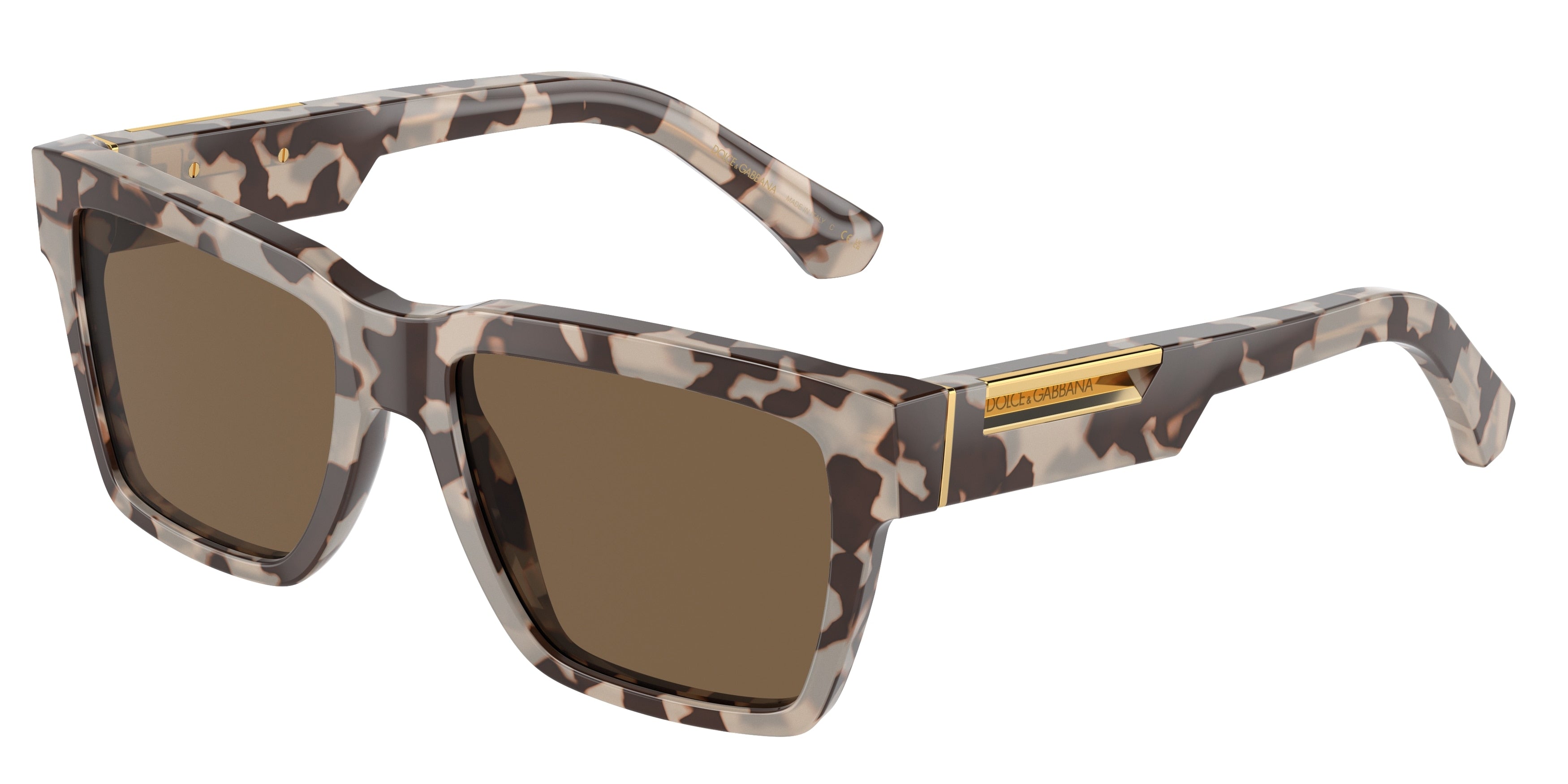 DOLCE & GABBANA DG4465F Pilot Sunglasses  343473-Havana Beige 55-145-18 - Color Map Tortoise