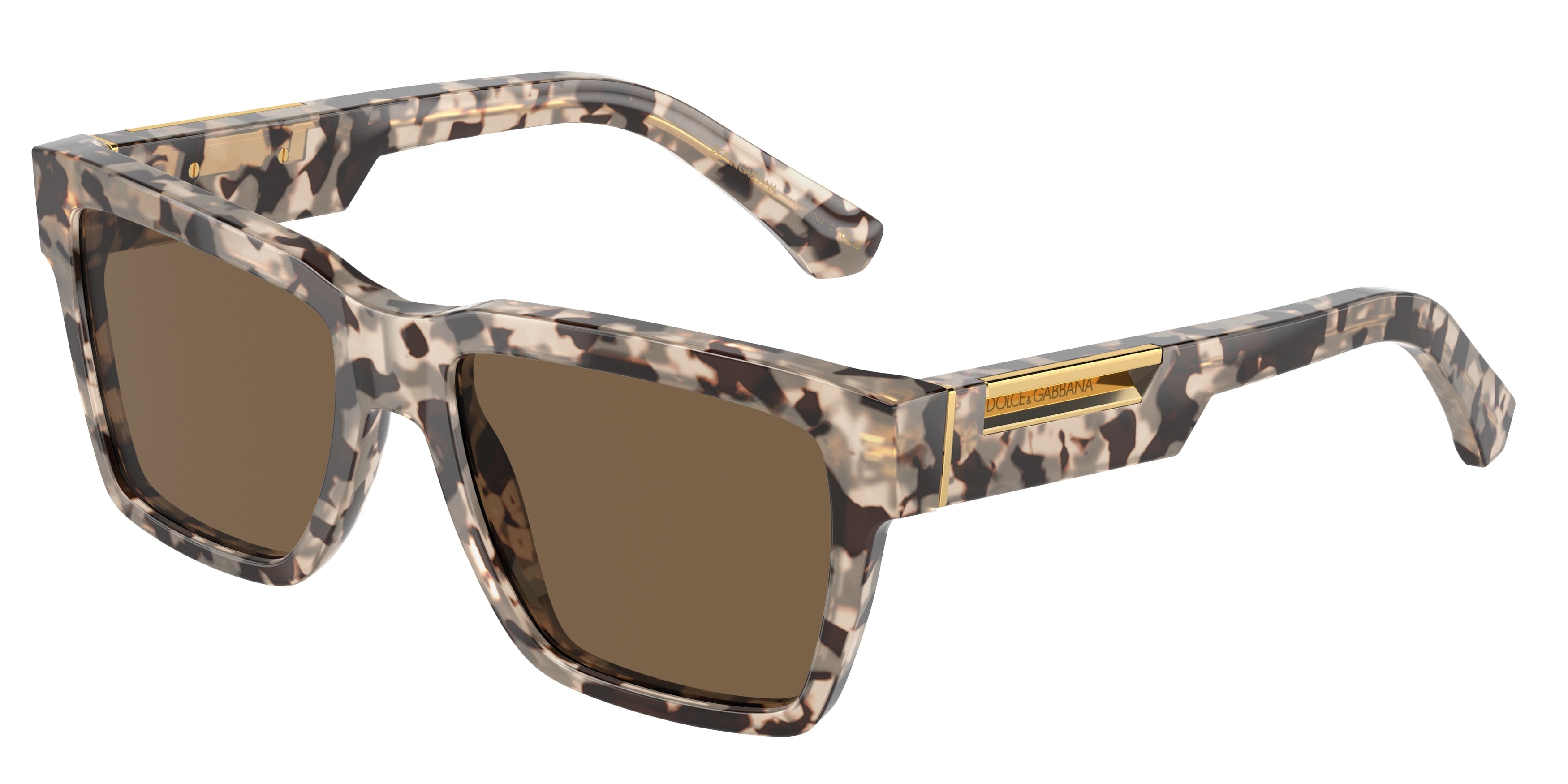 DOLCE & GABBANA DG4465 Pilot Sunglasses  343473-Havana Beige 55-145-18 - Color Map Tortoise