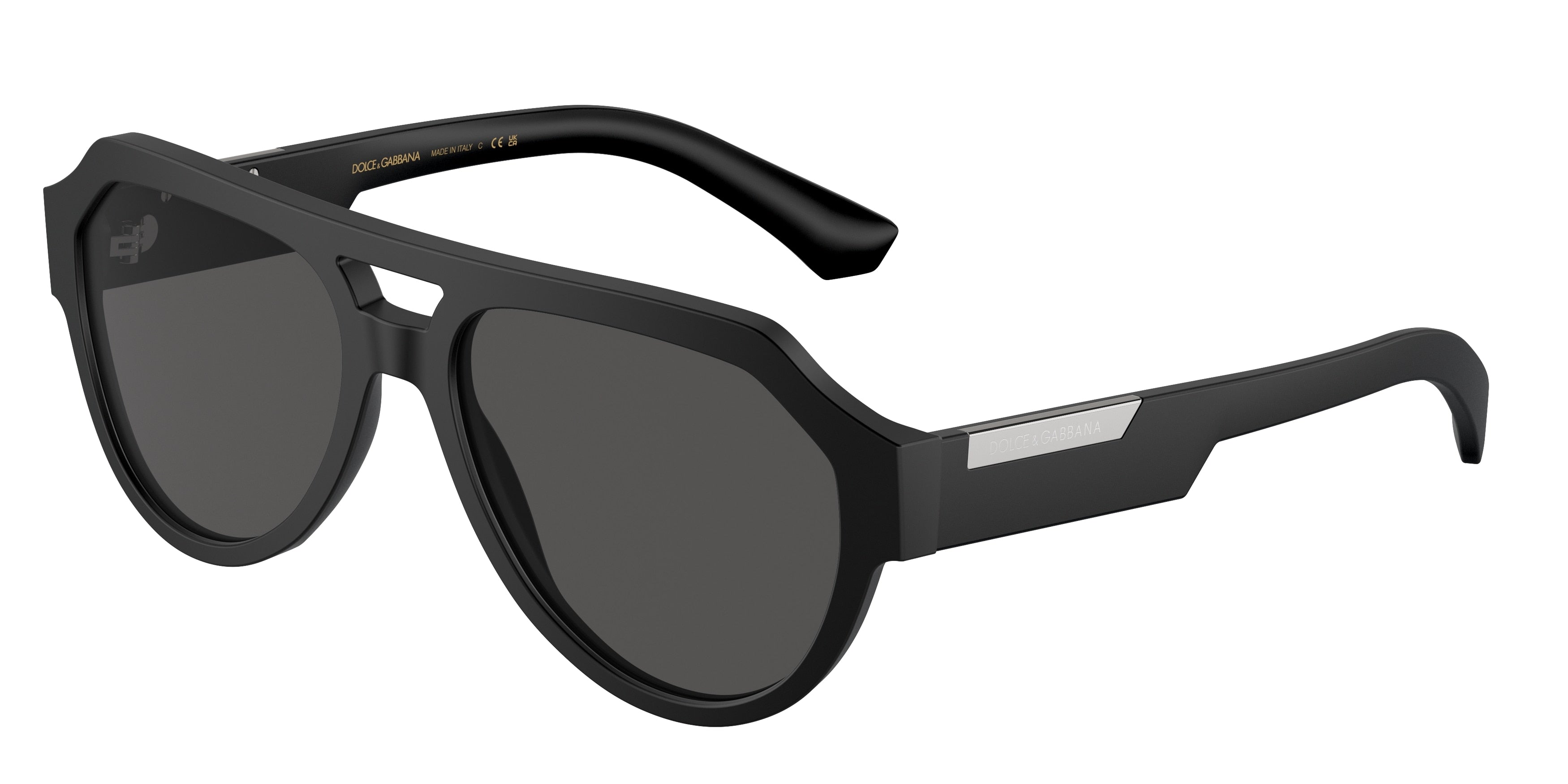 DOLCE & GABBANA DG4466F Square Sunglasses  25256G-Matte Black 56-145-17 - Color Map Black