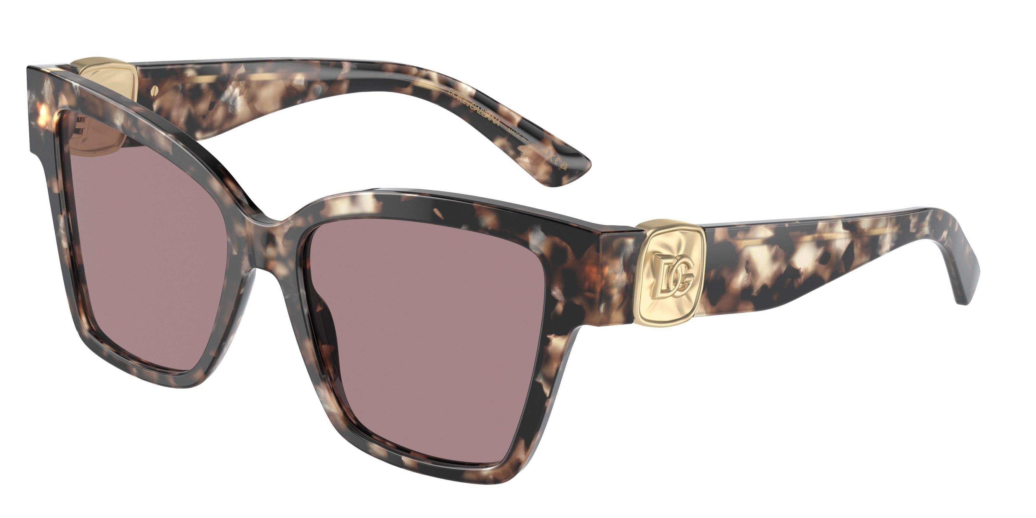 DOLCE & GABBANA DG4470F Square Sunglasses  34387N-Havana Brown Pearl 54-145-17 - Color Map Brown