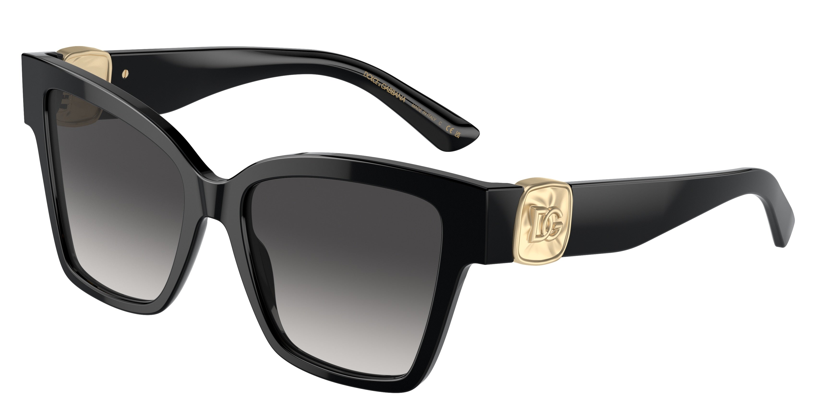 DOLCE & GABBANA DG4470F Square Sunglasses  501/8G-Black 54-145-17 - Color Map Black