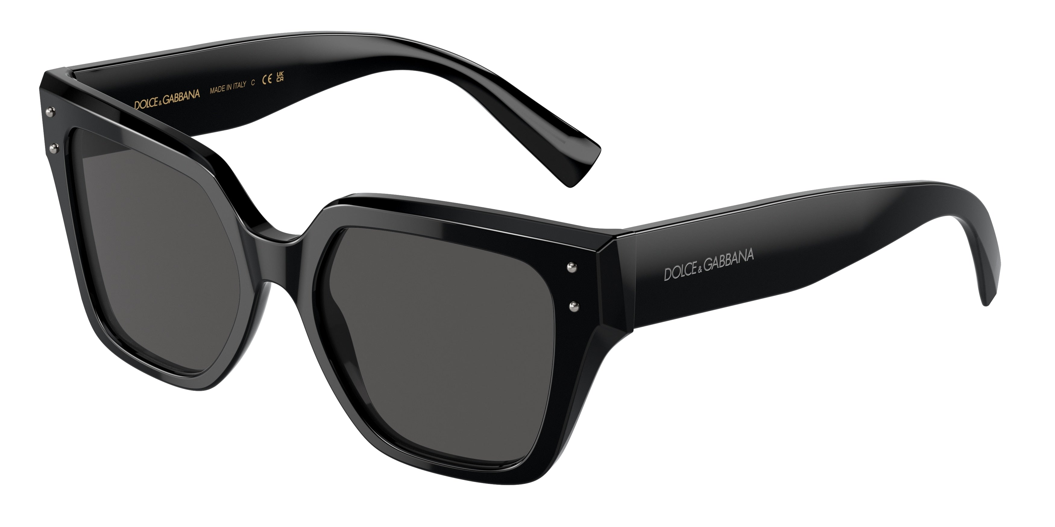 DOLCE & GABBANA DG4471F Square Sunglasses  501/87-Black 52-145-18 - Color Map Black