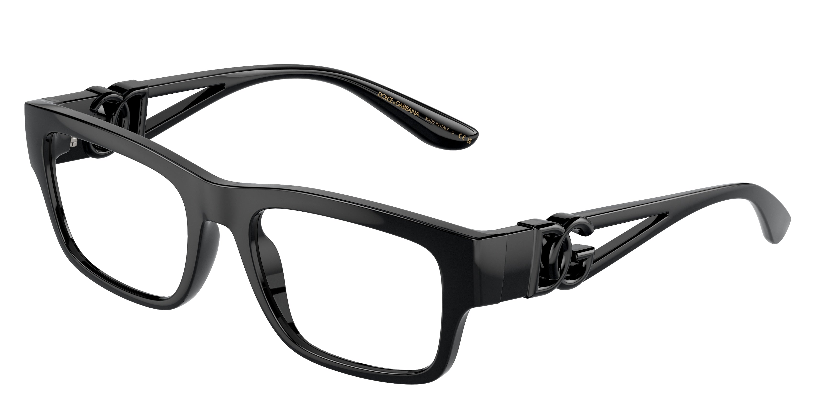 DOLCE & GABBANA DG5110 Rectangle Eyeglasses  501-Black 53-145-19 - Color Map Black