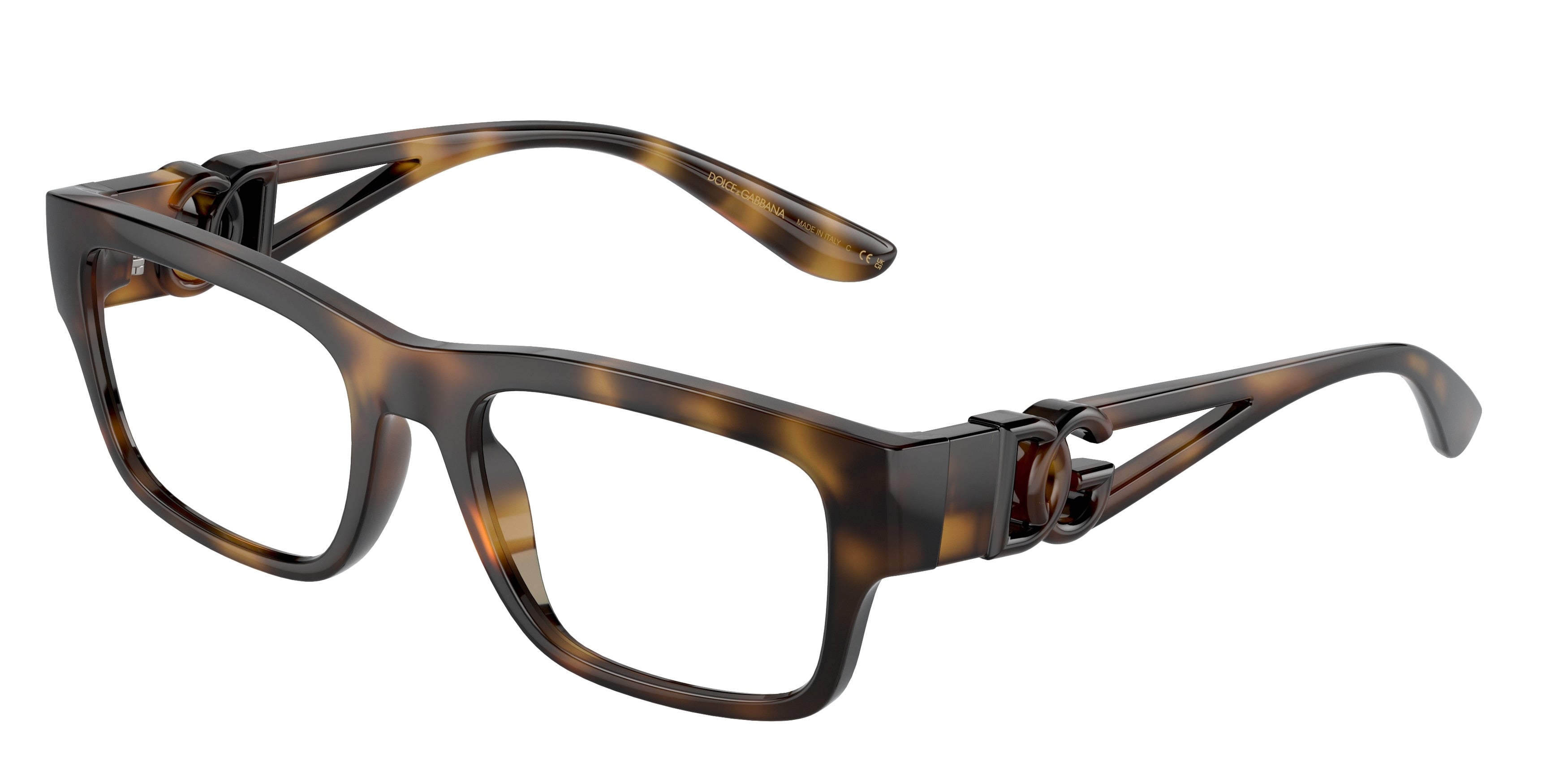 DOLCE & GABBANA DG5110 Rectangle Eyeglasses  502-Havana 53-145-19 - Color Map Tortoise