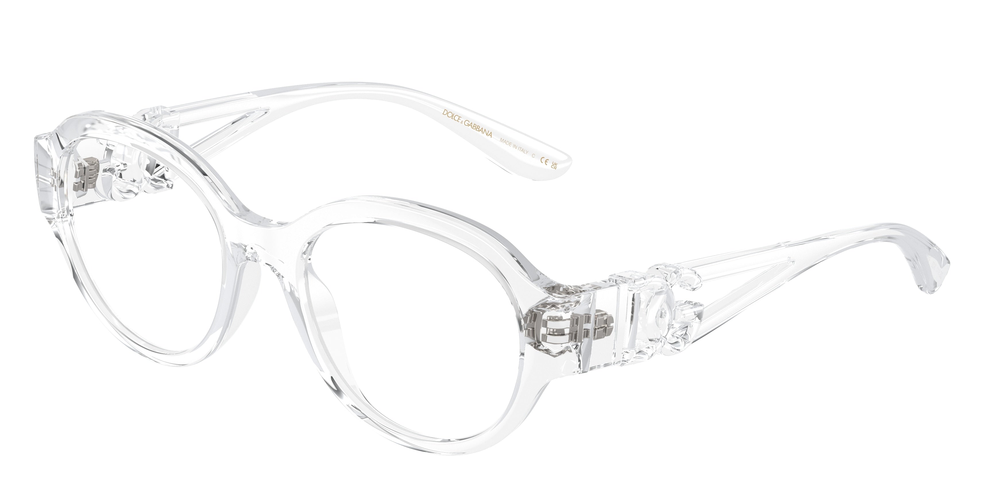 DOLCE & GABBANA DG5111 Phantos Eyeglasses  3133-Crystal 51-145-19 - Color Map Transparent