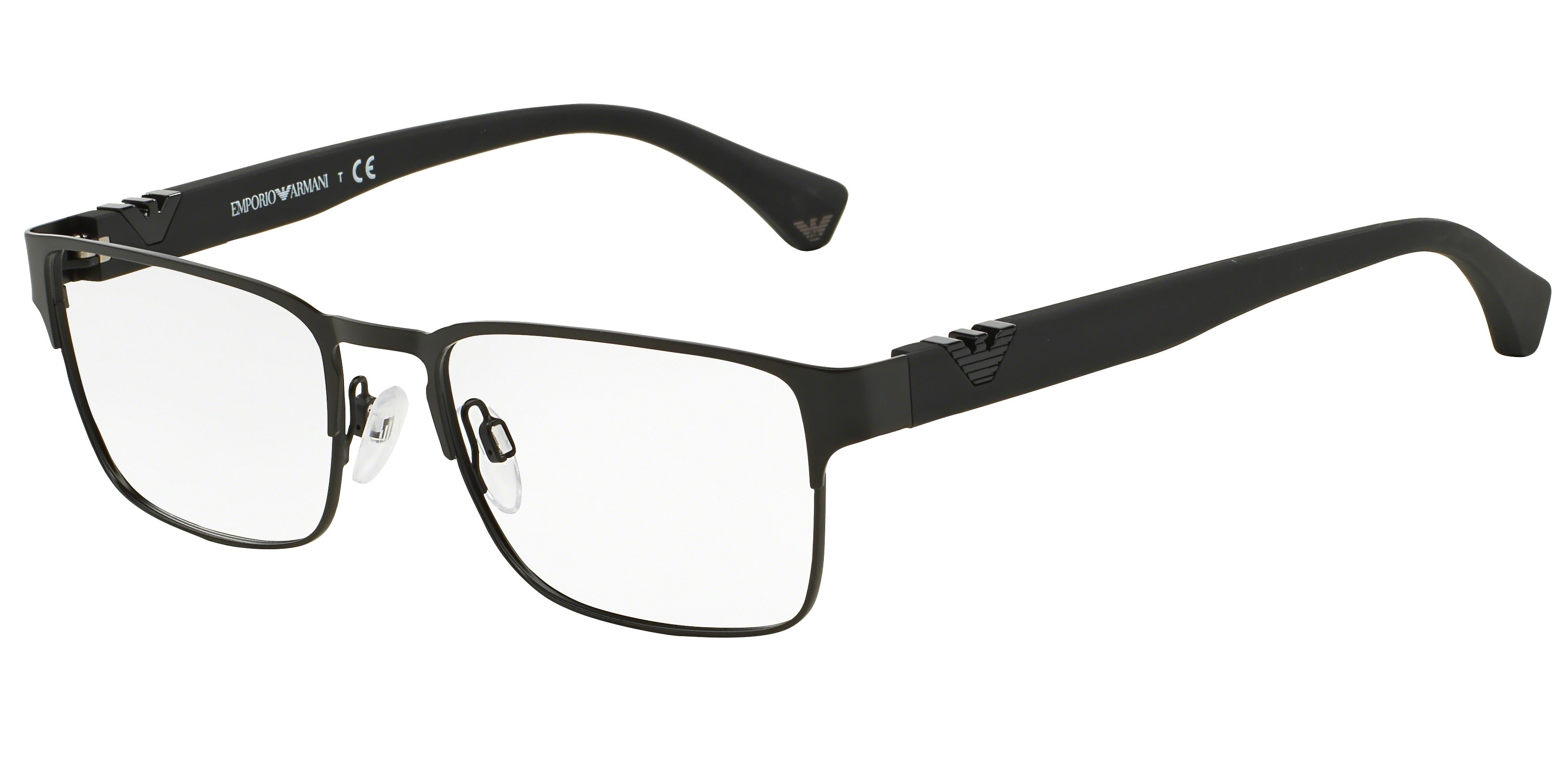 Emporio Armani EA1027 Square Eyeglasses  3001-Matte Black 55-140-18 - Color Map Black