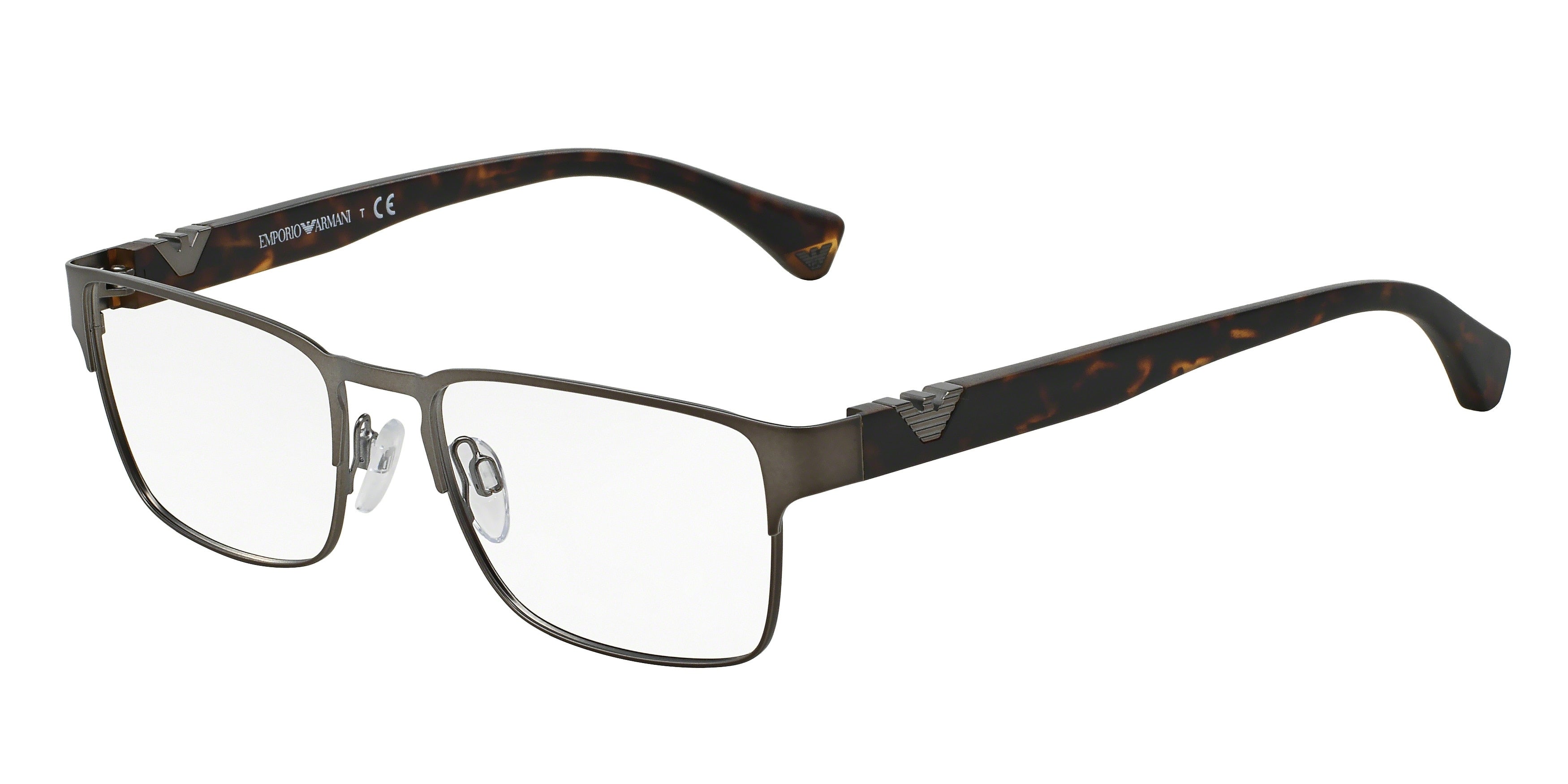 Emporio Armani EA1027 Square Eyeglasses  3003-Matte Gunmetal 55-140-18 - Color Map Grey