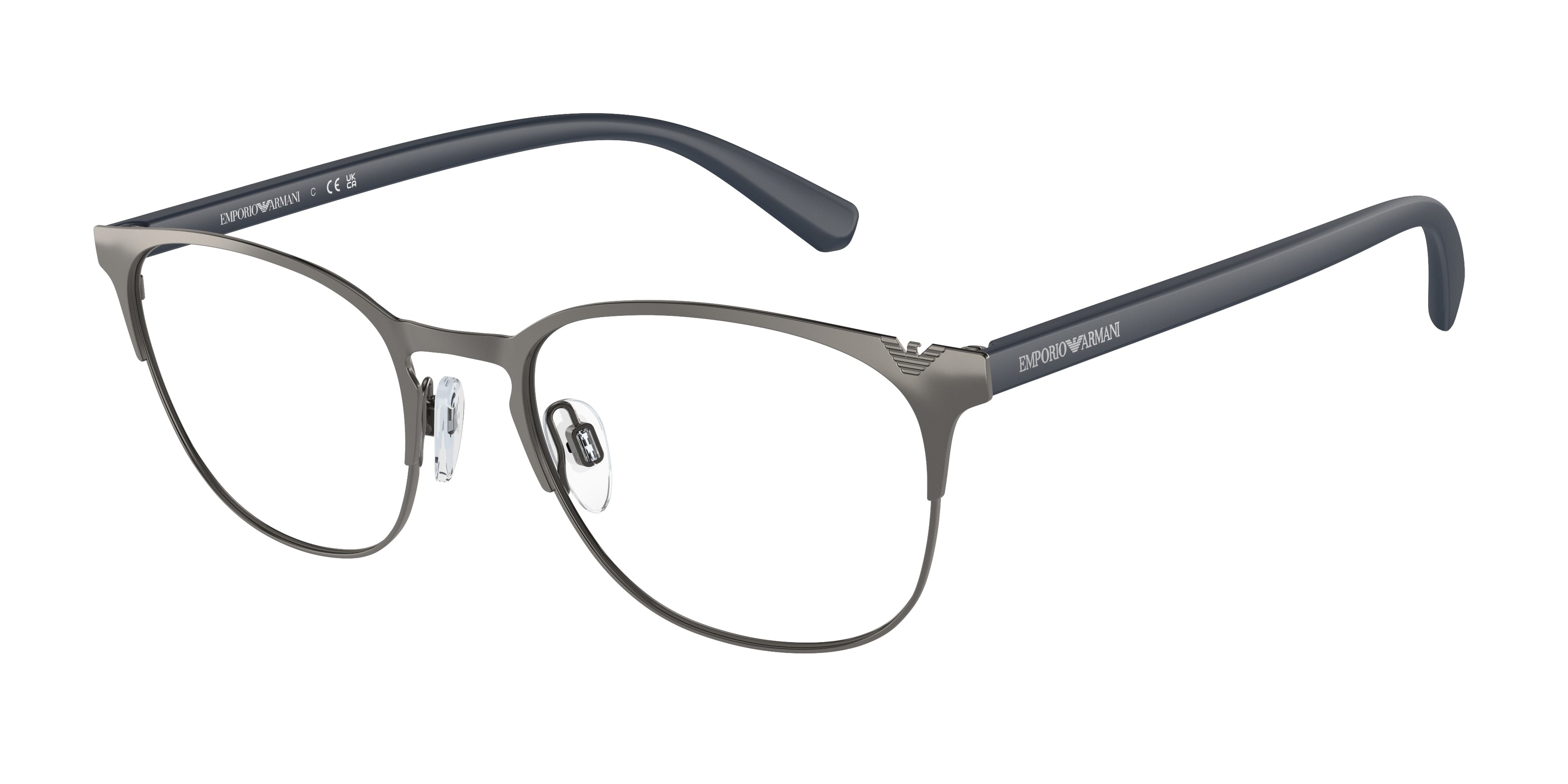 Emporio Armani EA1059 Oval Eyeglasses  3349-Matte Silver 51-140-19 - Color Map Silver