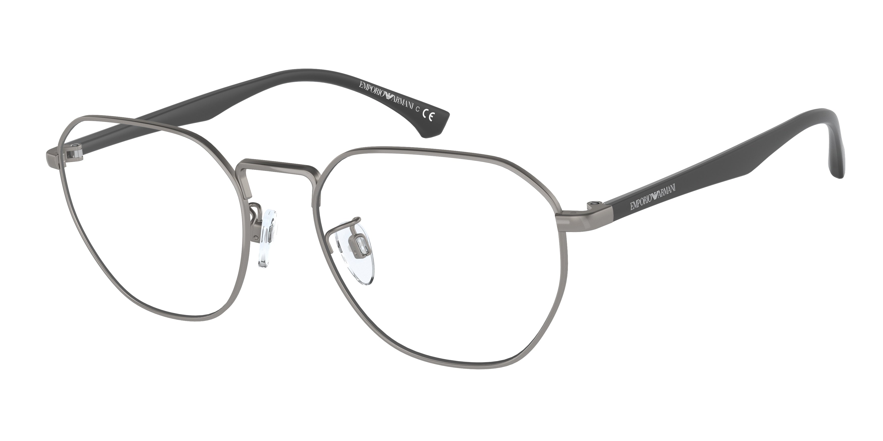 Emporio Armani EA1128D Round Eyeglasses  3010-Gunmetal 55-145-19 - Color Map Grey