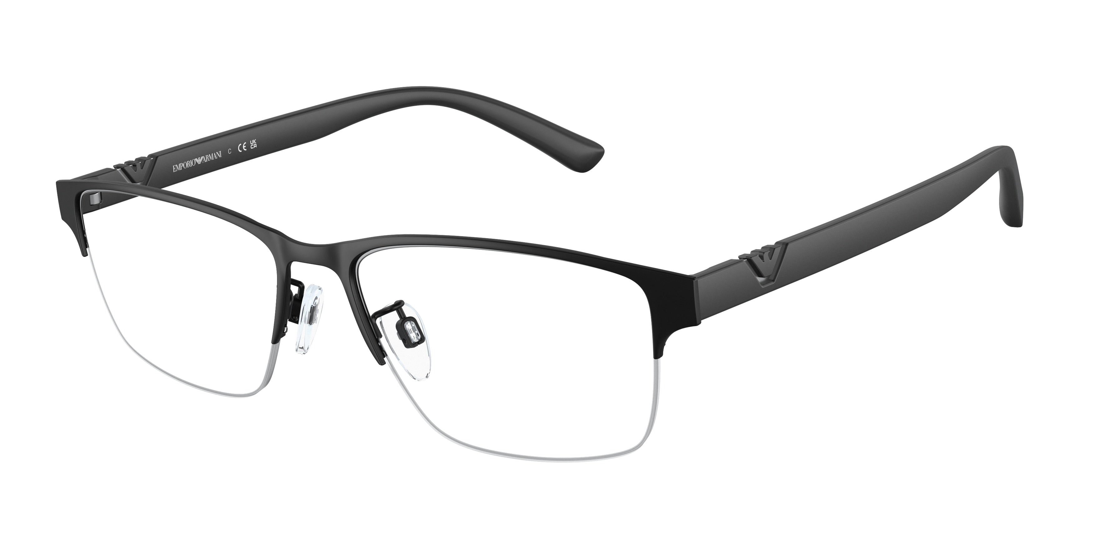 Emporio Armani EA1138 Pillow Eyeglasses  3001-Matte Black 56-145-17 - Color Map Black