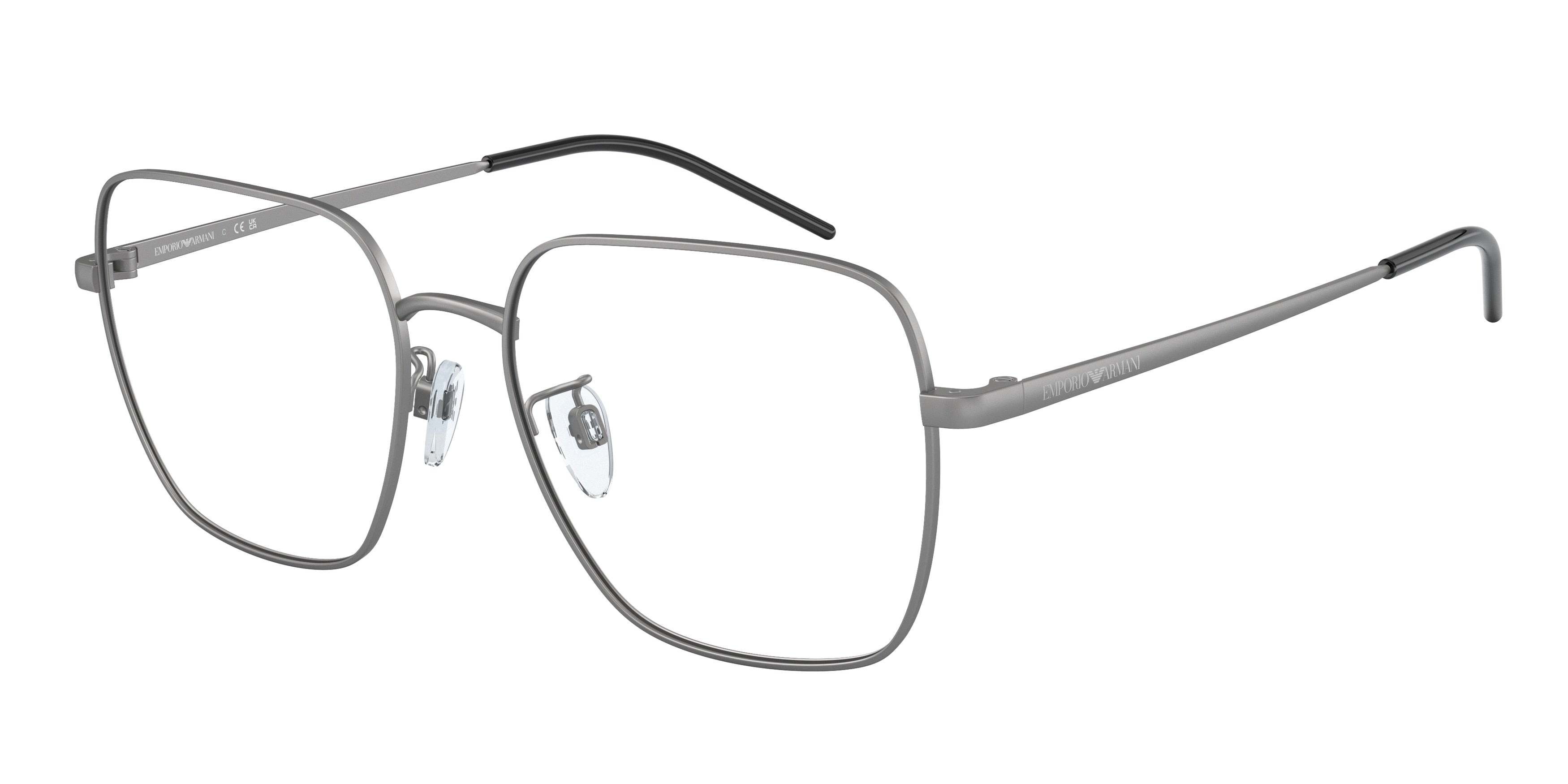 Emporio Armani EA1140D Rectangle Eyeglasses  3003-Matte Gunmetal 56-145-17 - Color Map Grey