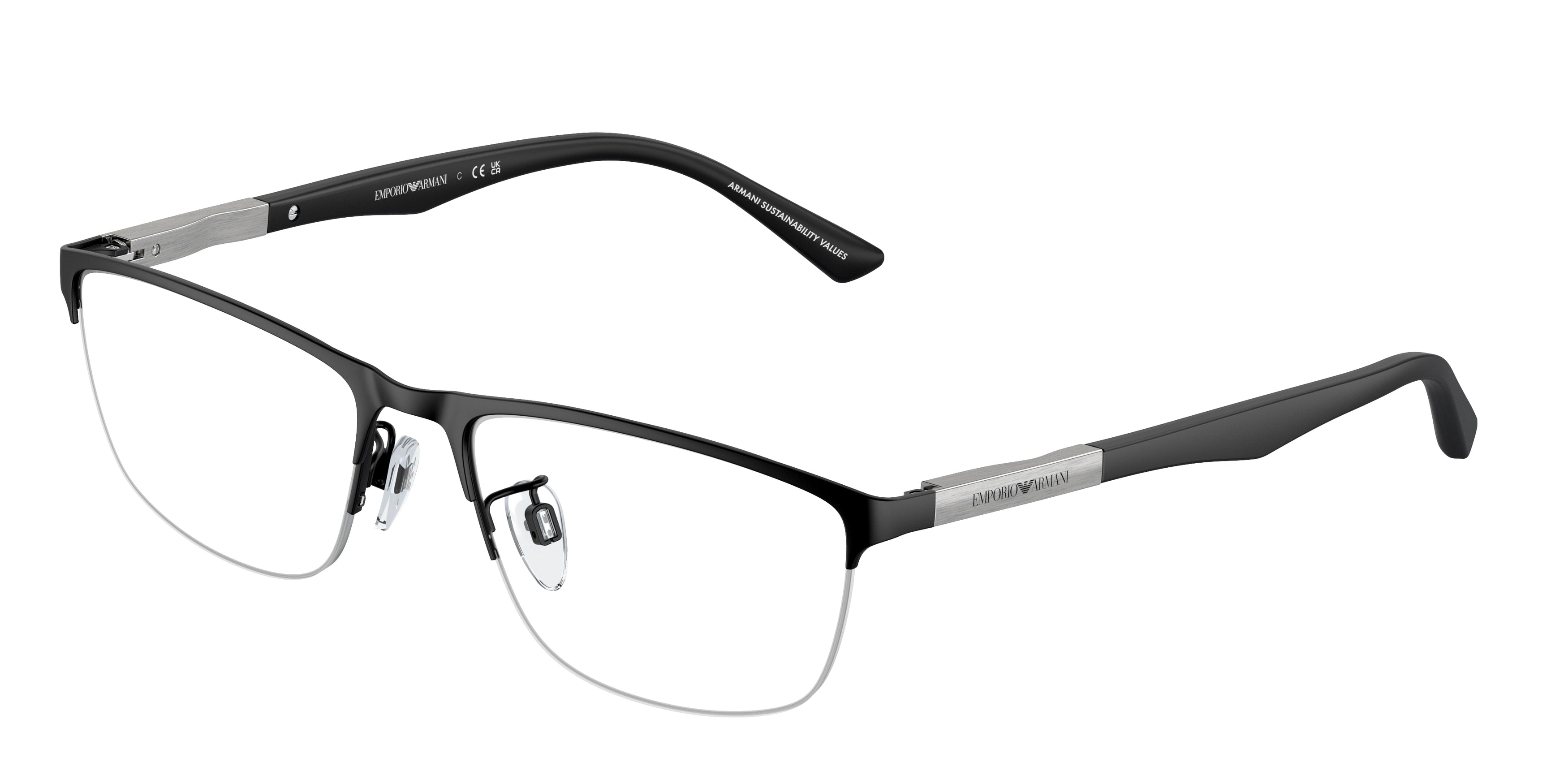 Emporio Armani EA1142 Pillow Eyeglasses  3001-Matte Black 56-145-18 - Color Map Black