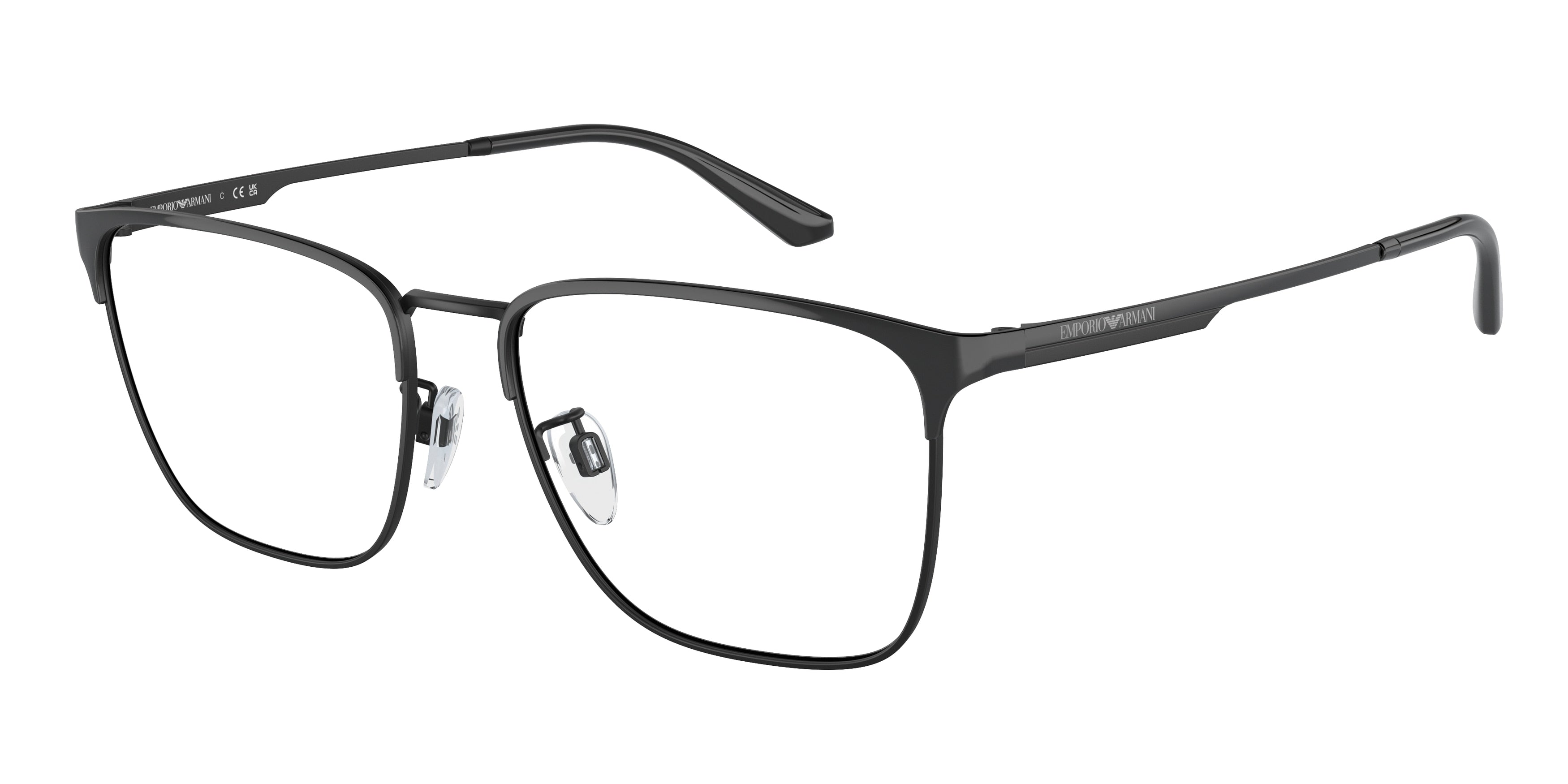 Emporio Armani EA1146D Pillow Eyeglasses  3014-Shiny/Matte Black 56-145-17 - Color Map Black