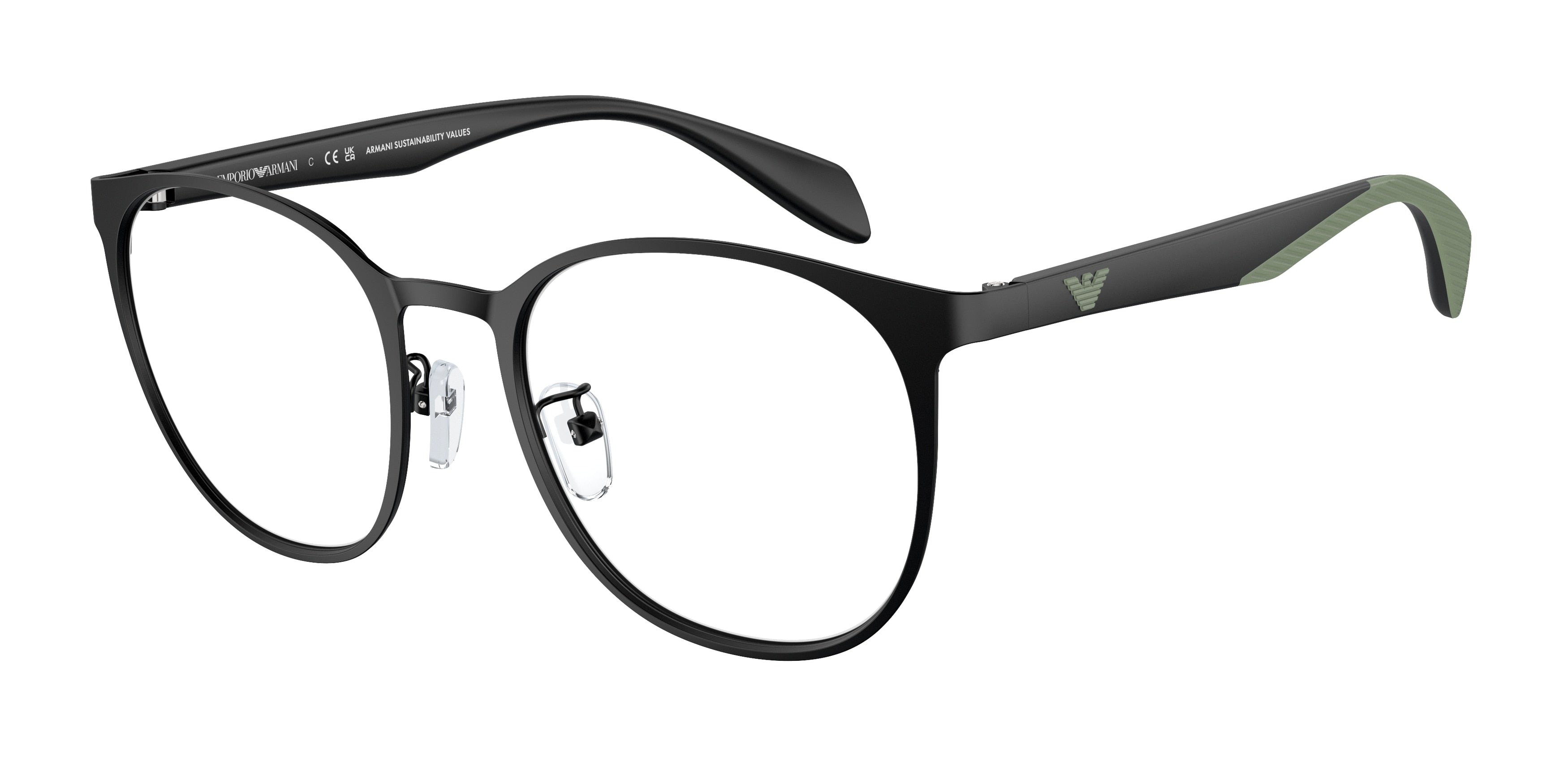 Emporio Armani EA1148 Phantos Eyeglasses  3001-Matte Black 52-145-20 - Color Map Black