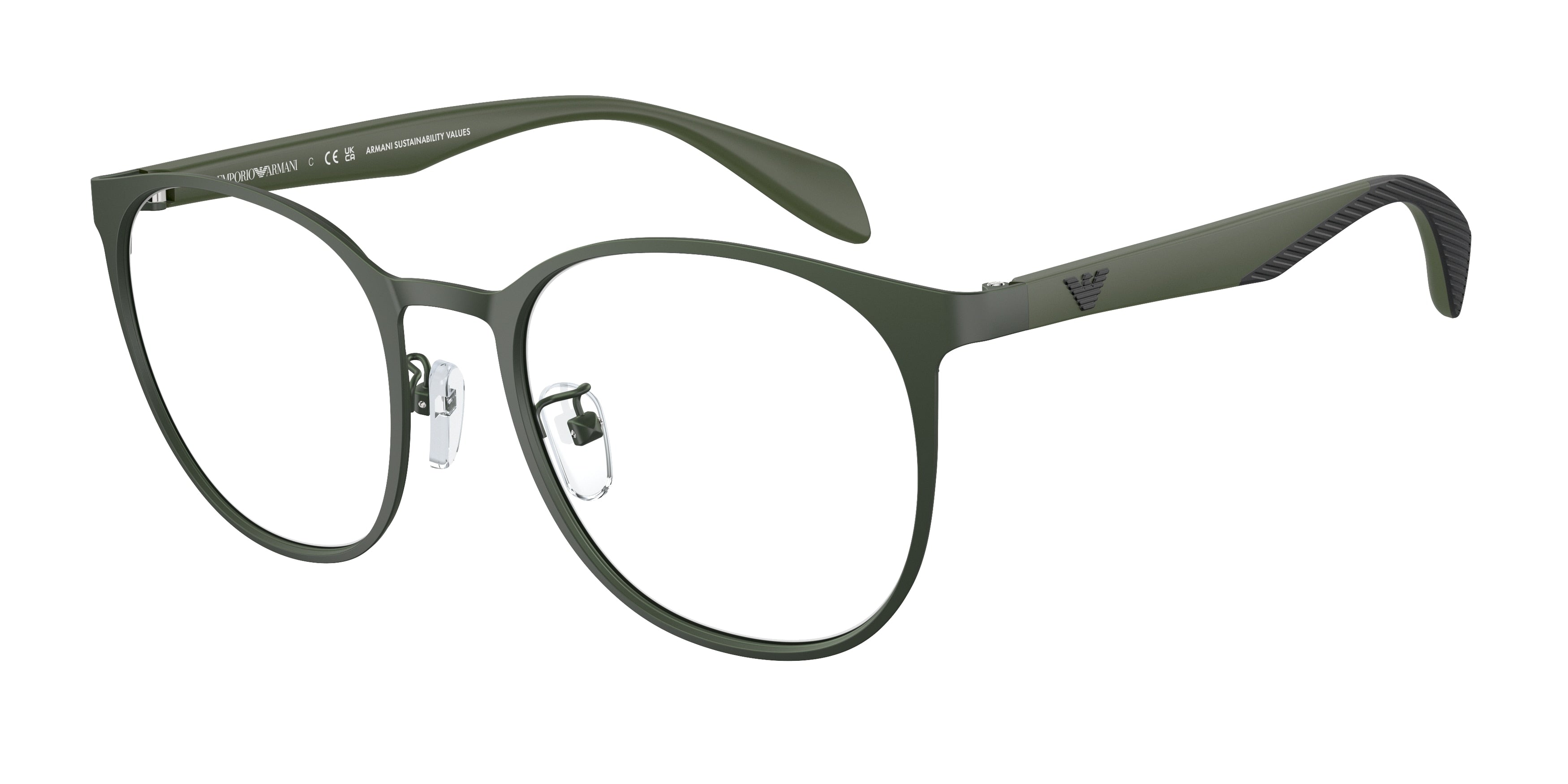 Emporio Armani EA1148 Phantos Eyeglasses  3017-Matte Green 52-145-20 - Color Map Green