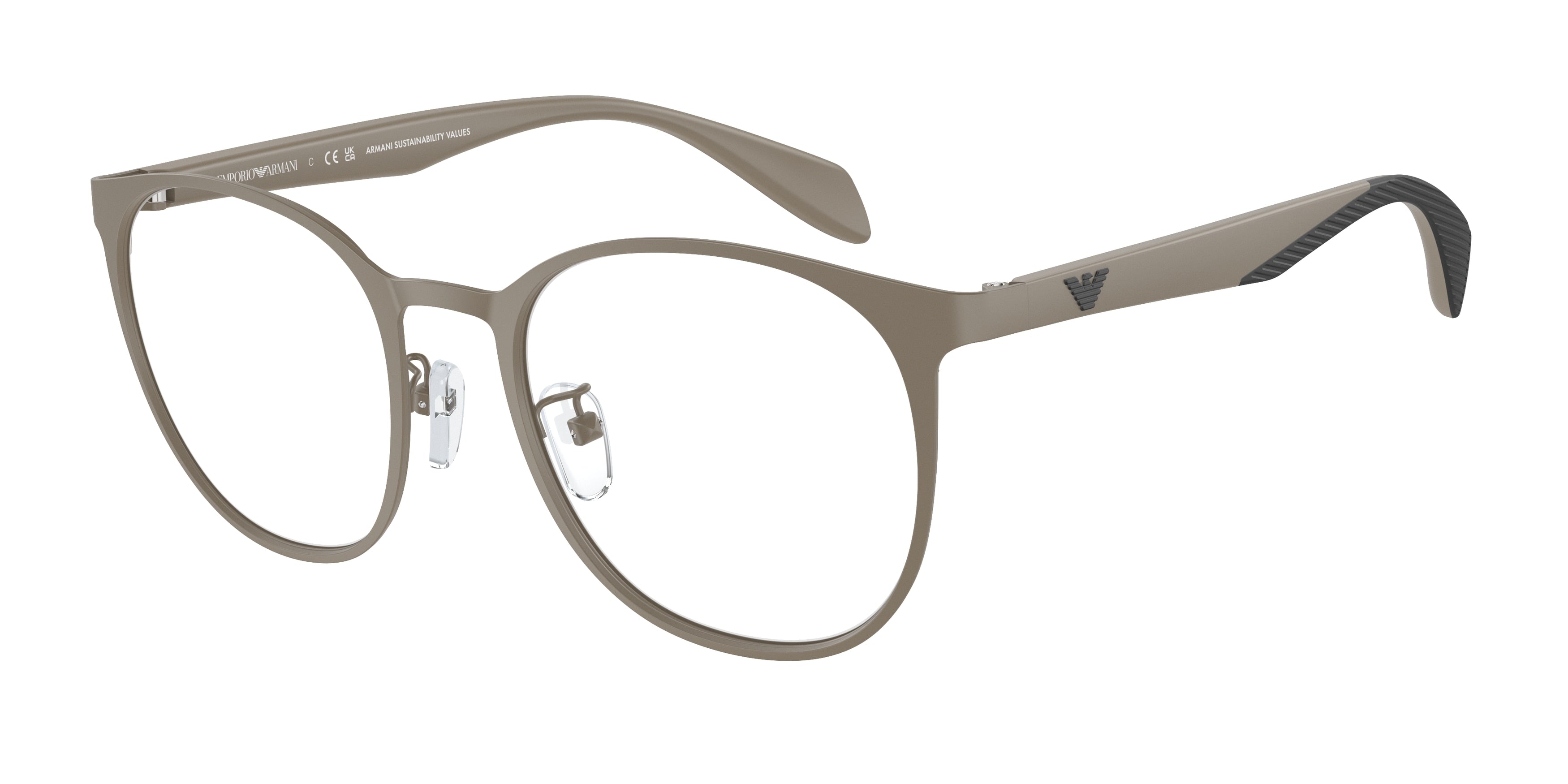 Emporio Armani EA1148 Phantos Eyeglasses  3298-Matte Mud 52-145-20 - Color Map Grey