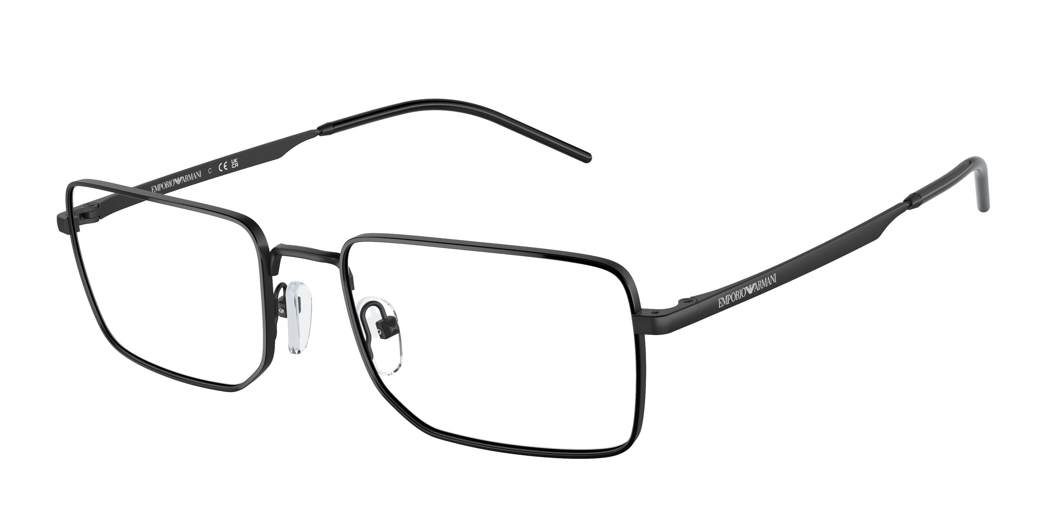 Emporio Armani EA1153 Rectangle Eyeglasses  3001-Matte Black 56-145-19 - Color Map Black