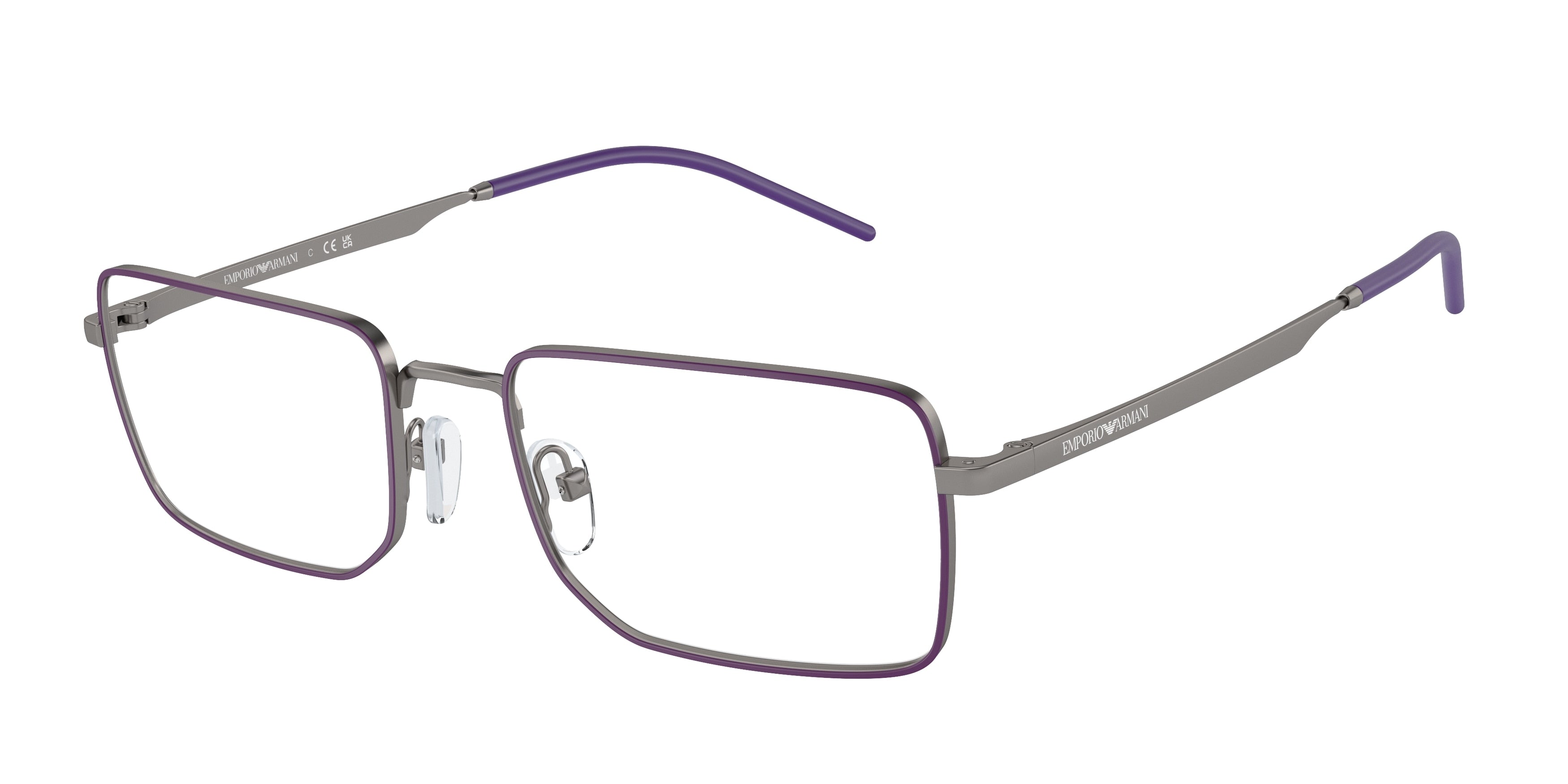 Emporio Armani EA1153 Rectangle Eyeglasses  3003-Matte Gunmetal 56-145-19 - Color Map Grey