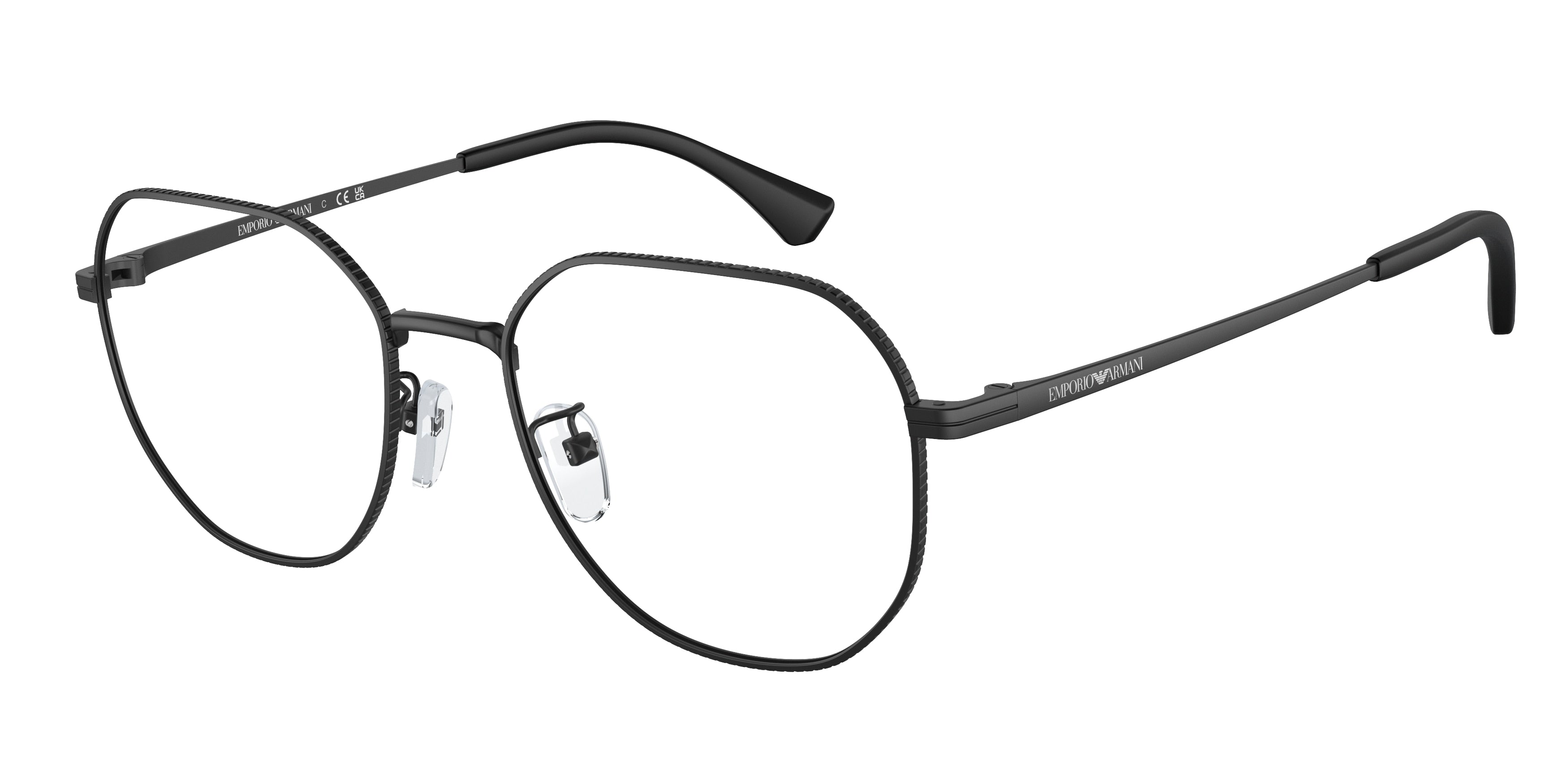 Emporio Armani EA1154D Round Eyeglasses  3001-Matte Black 54-145-19 - Color Map Black