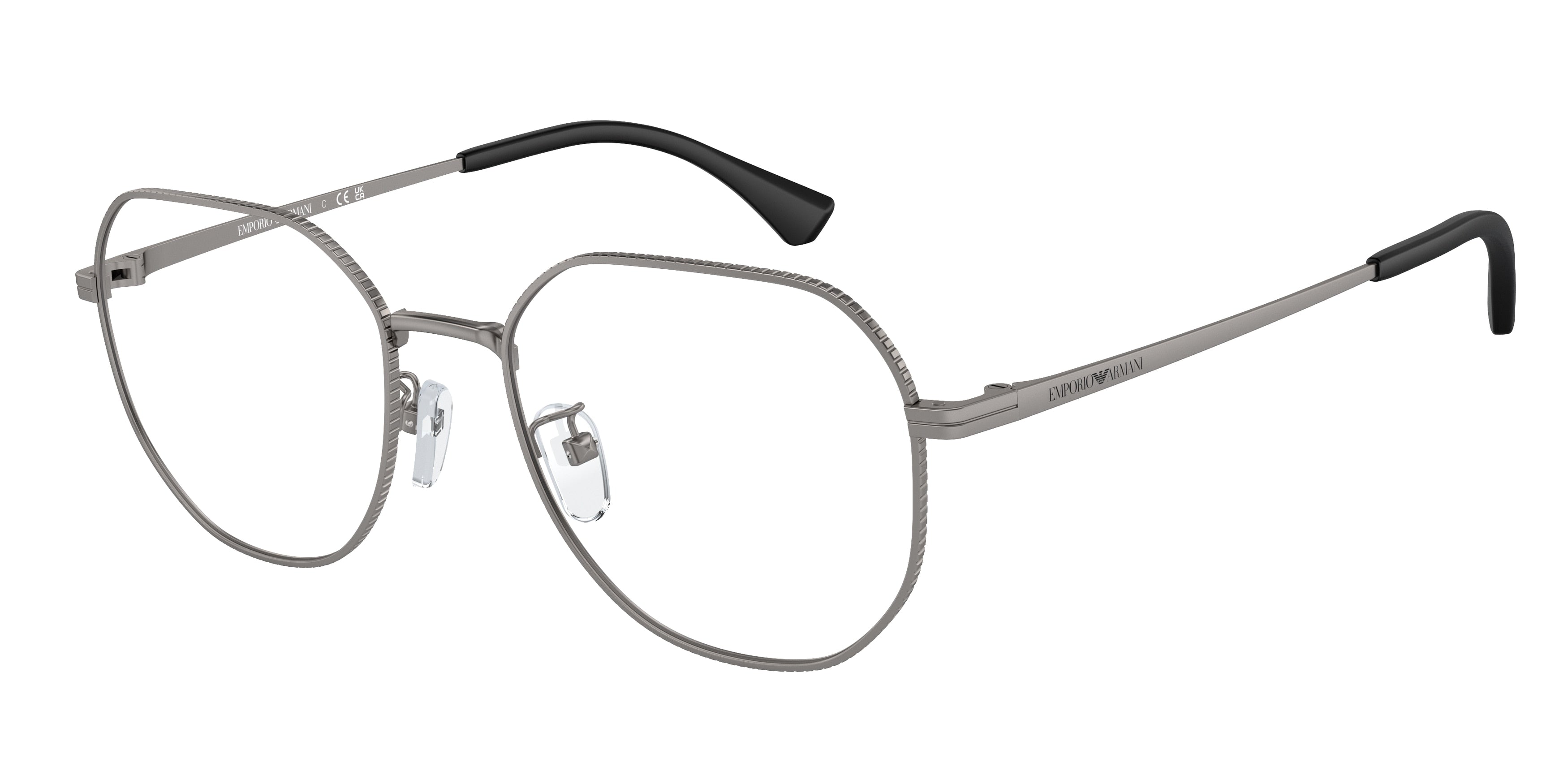 Emporio Armani EA1154D Round Eyeglasses  3003-Matte Gunmetal 54-145-19 - Color Map Grey