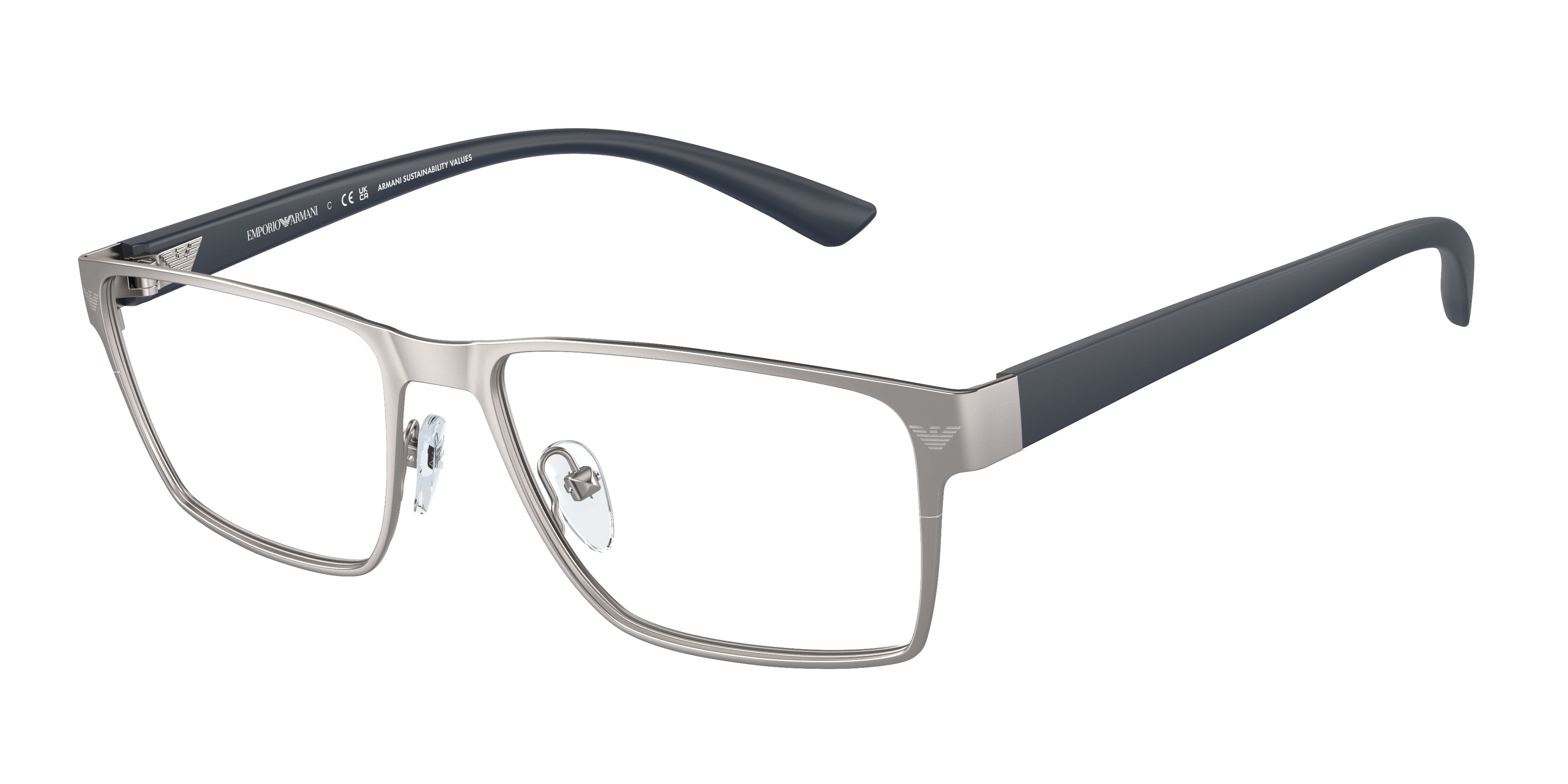 Emporio Armani EA1157 Rectangle Eyeglasses  3003-Matte Gunmetal 55-145-17 - Color Map Grey