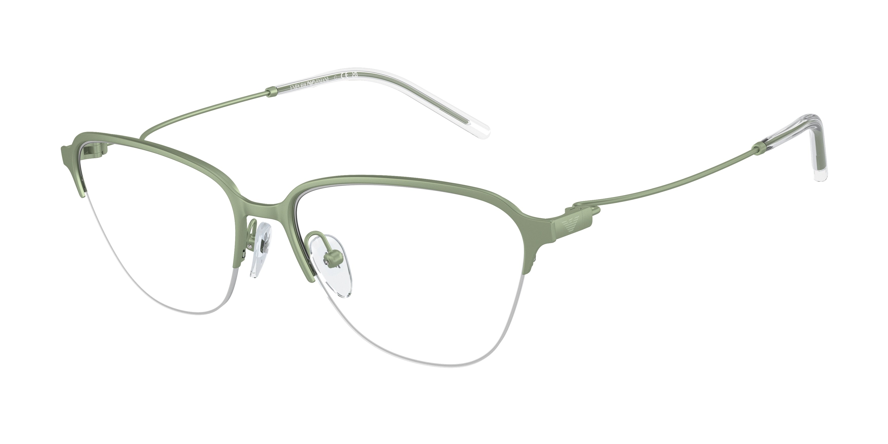 Emporio Armani EA1161 Irregular Eyeglasses  3382-Metal Green 54-140-16 - Color Map Green