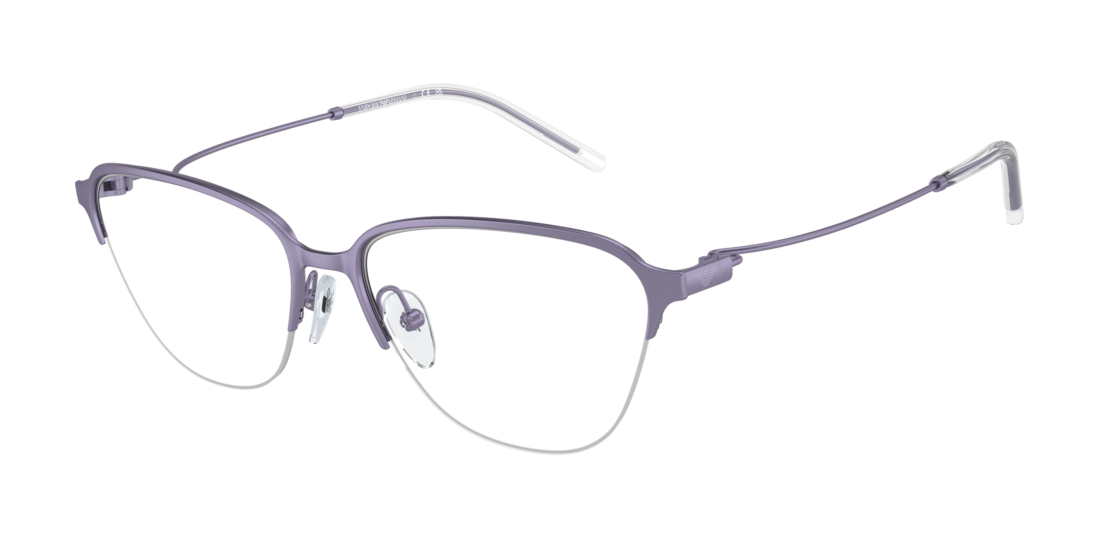 Emporio Armani EA1161 Irregular Eyeglasses  3383-Shiny Lilac 54-140-16 - Color Map Violet