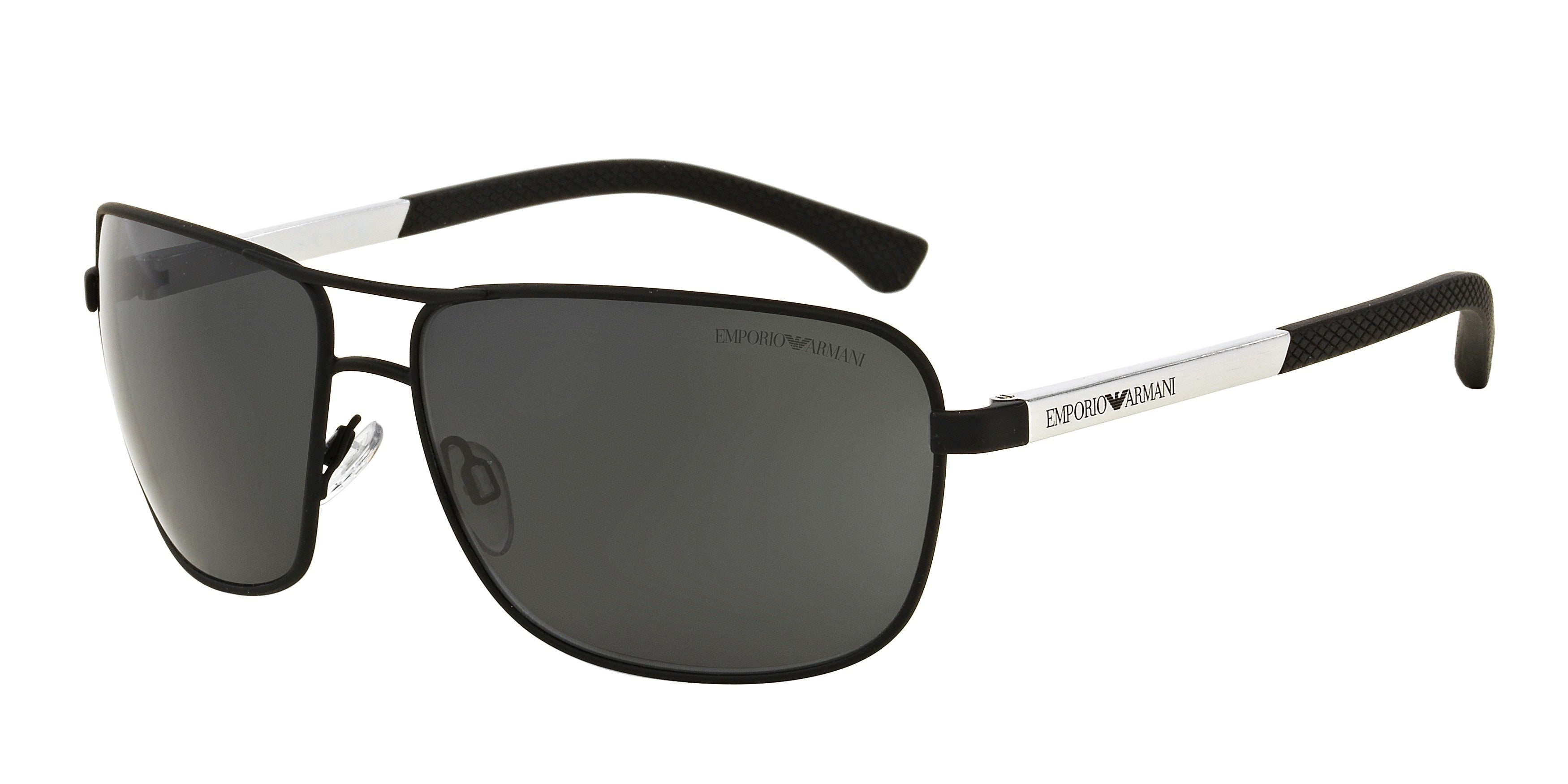 Emporio Armani EA2033 Rectangle Sunglasses  309487-Rubber Black 64-130-15 - Color Map Black