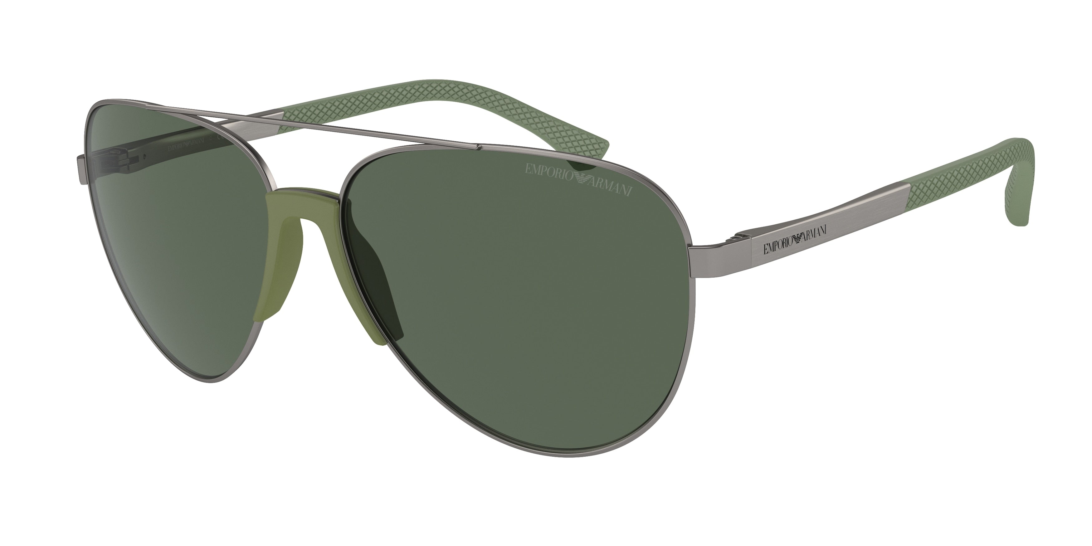 Emporio Armani EA2059 Pilot Sunglasses  300371-Matte Gunmetal 61-140-15 - Color Map Grey